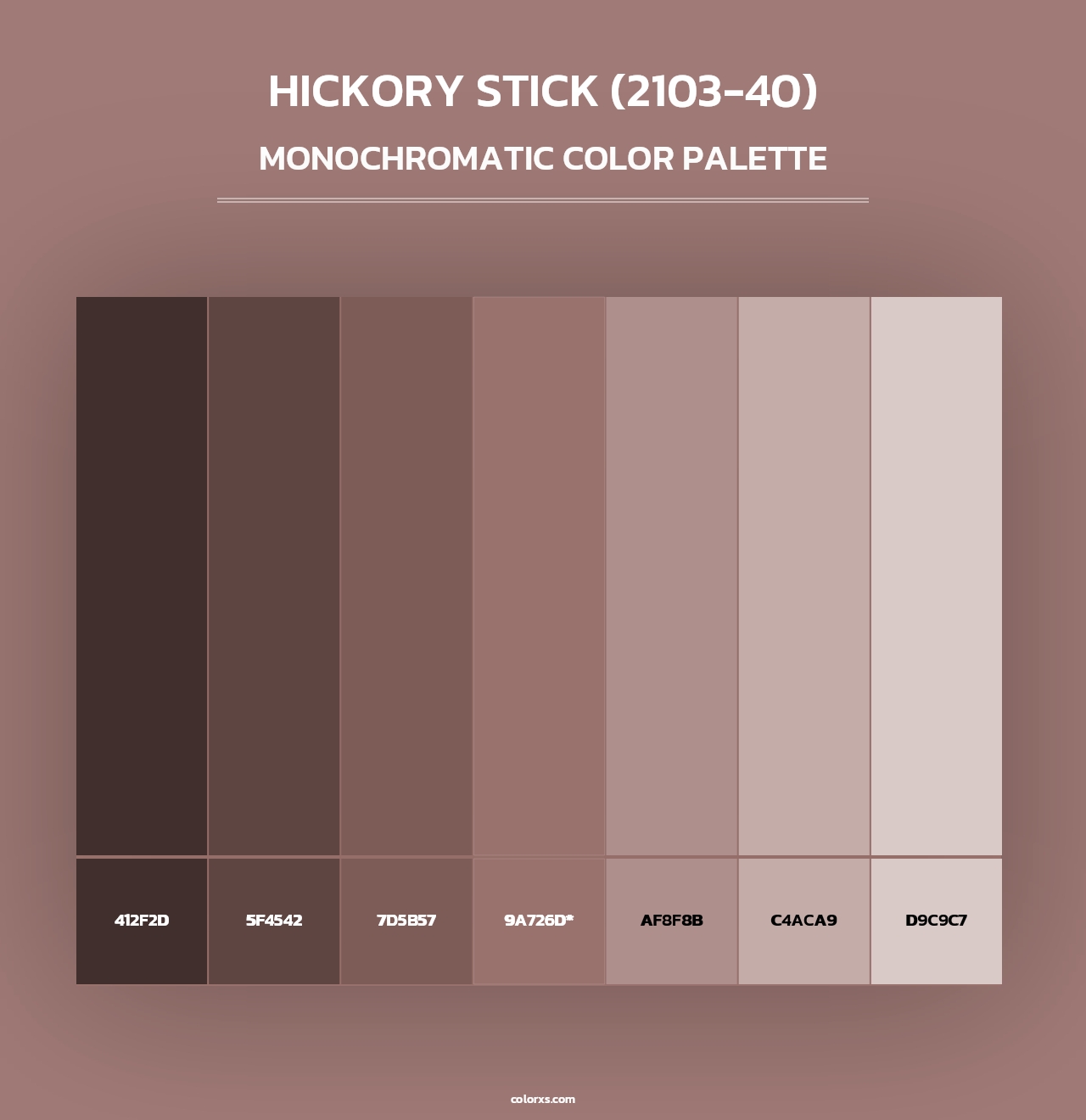 Hickory Stick (2103-40) - Monochromatic Color Palette