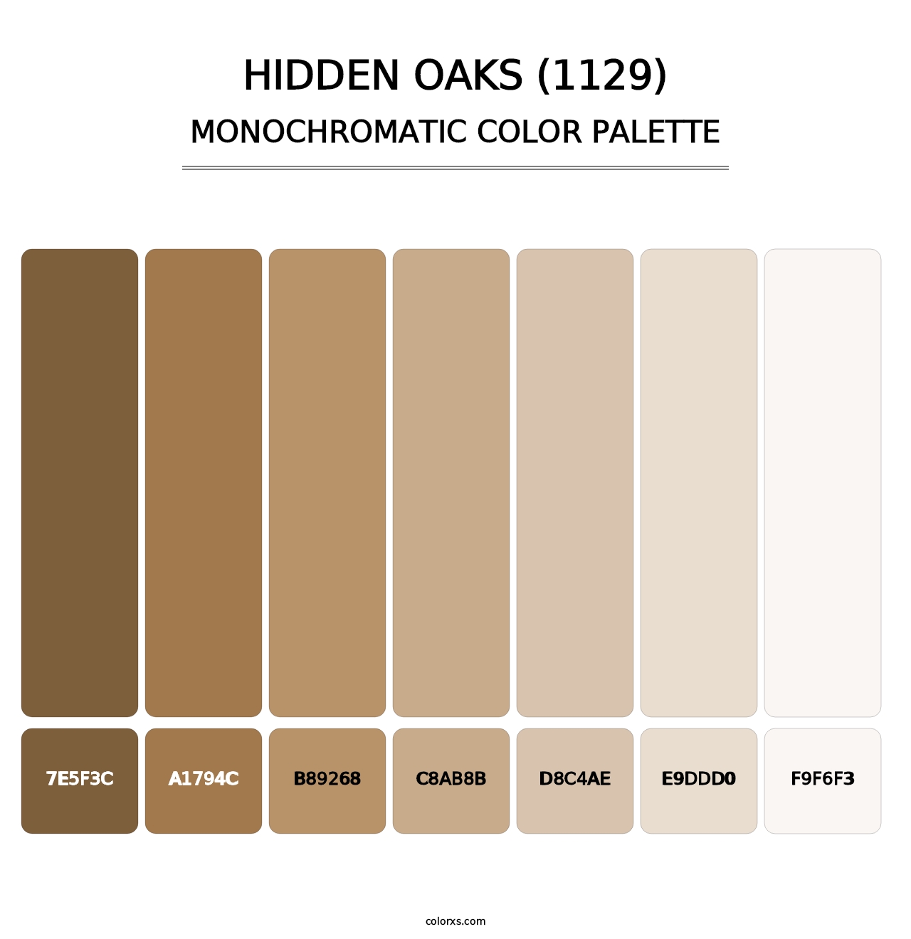 Hidden Oaks (1129) - Monochromatic Color Palette