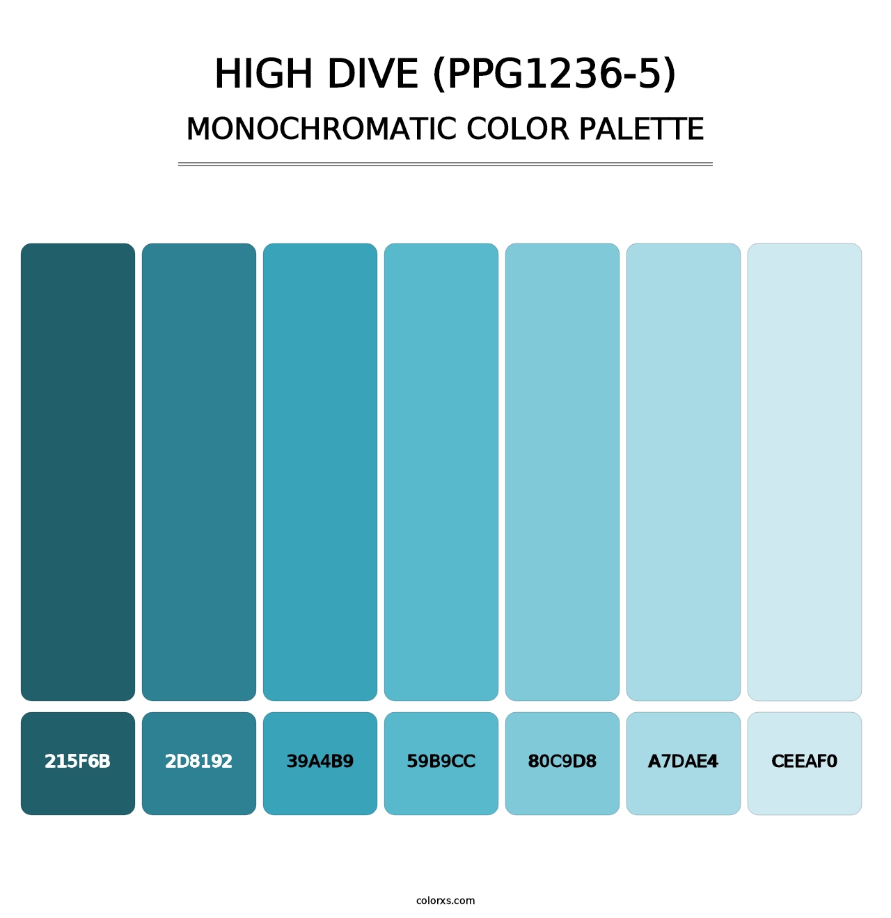 High Dive (PPG1236-5) - Monochromatic Color Palette