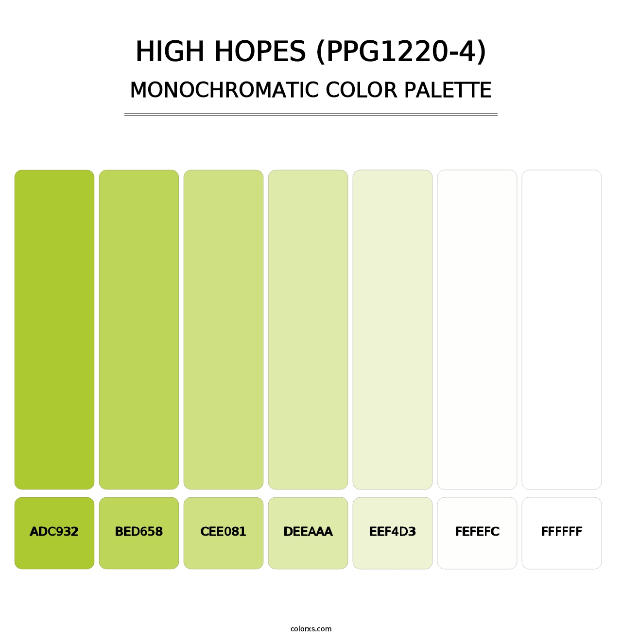 High Hopes (PPG1220-4) - Monochromatic Color Palette