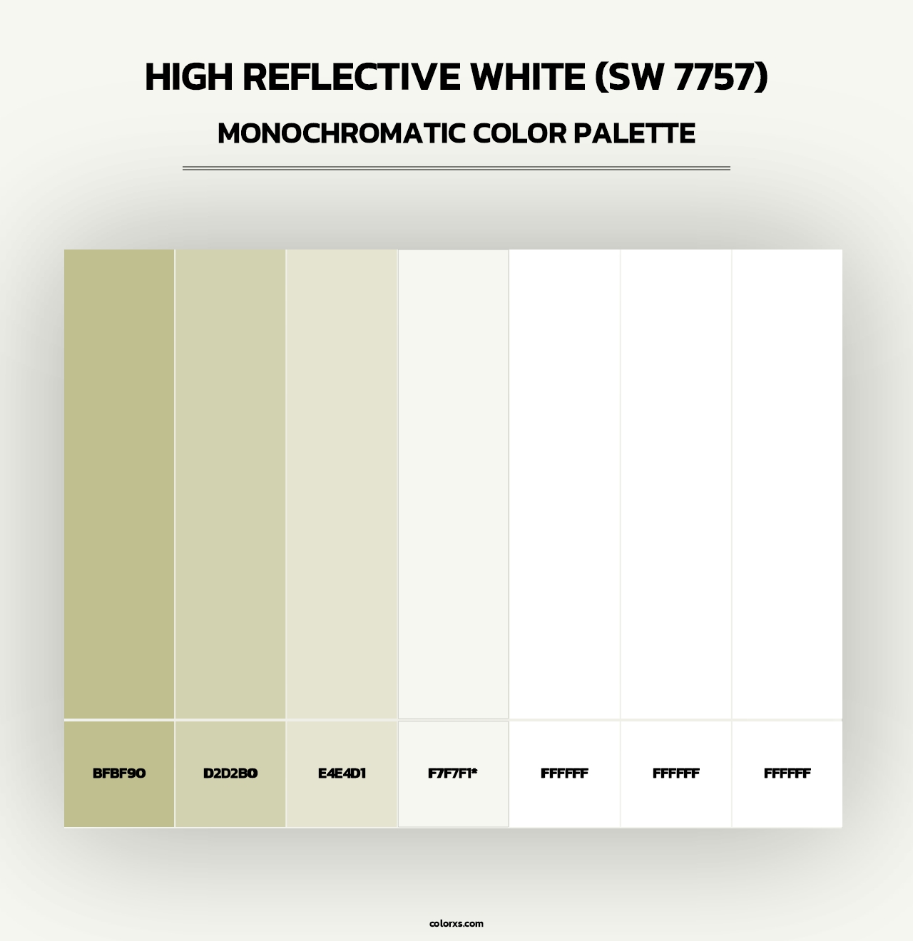 High Reflective White (SW 7757) - Monochromatic Color Palette