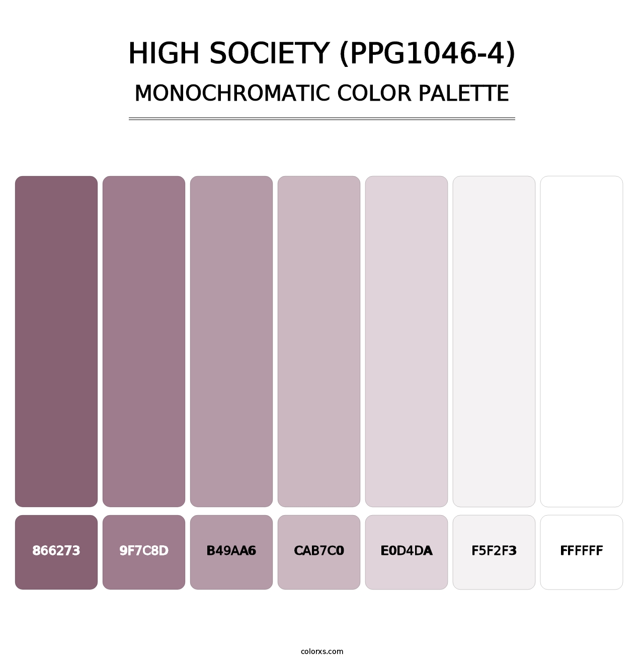 High Society (PPG1046-4) - Monochromatic Color Palette