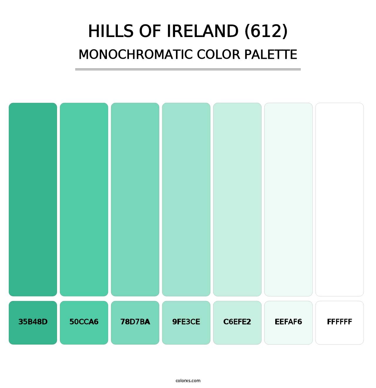 Hills of Ireland (612) - Monochromatic Color Palette