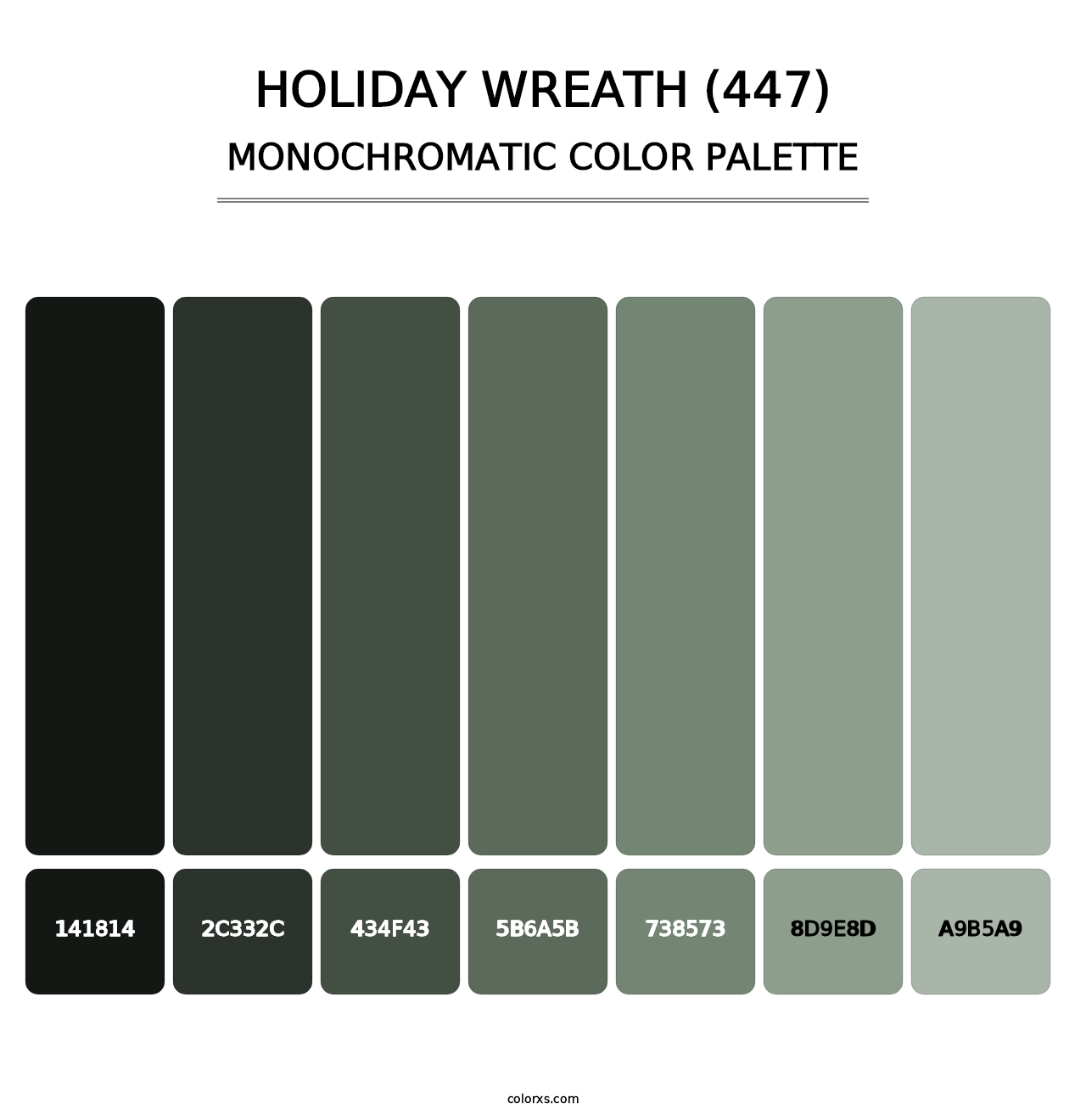 Holiday Wreath (447) - Monochromatic Color Palette