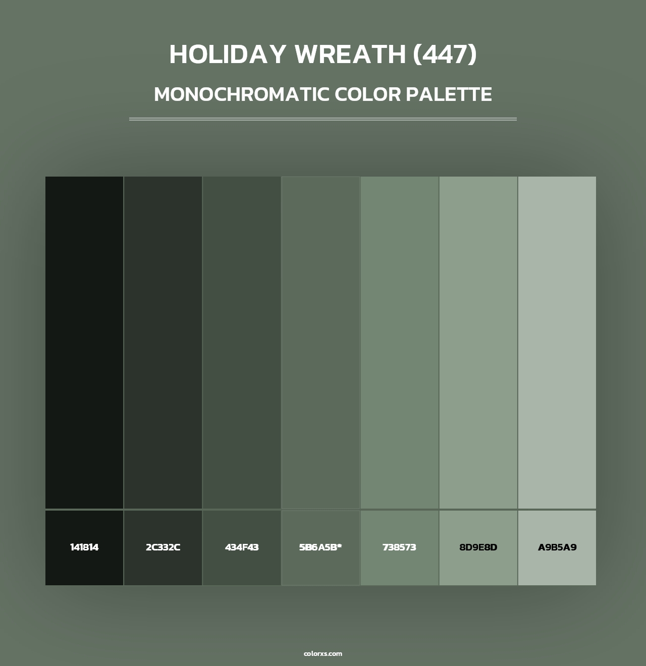 Holiday Wreath (447) - Monochromatic Color Palette