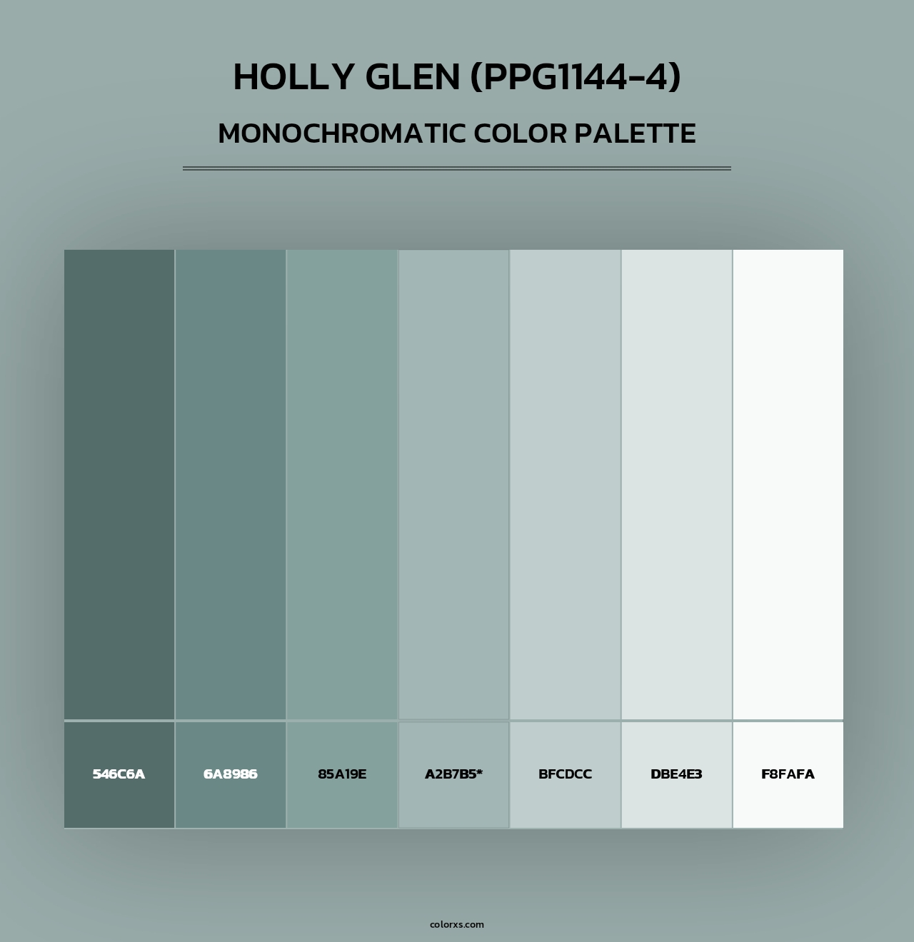 Holly Glen (PPG1144-4) - Monochromatic Color Palette