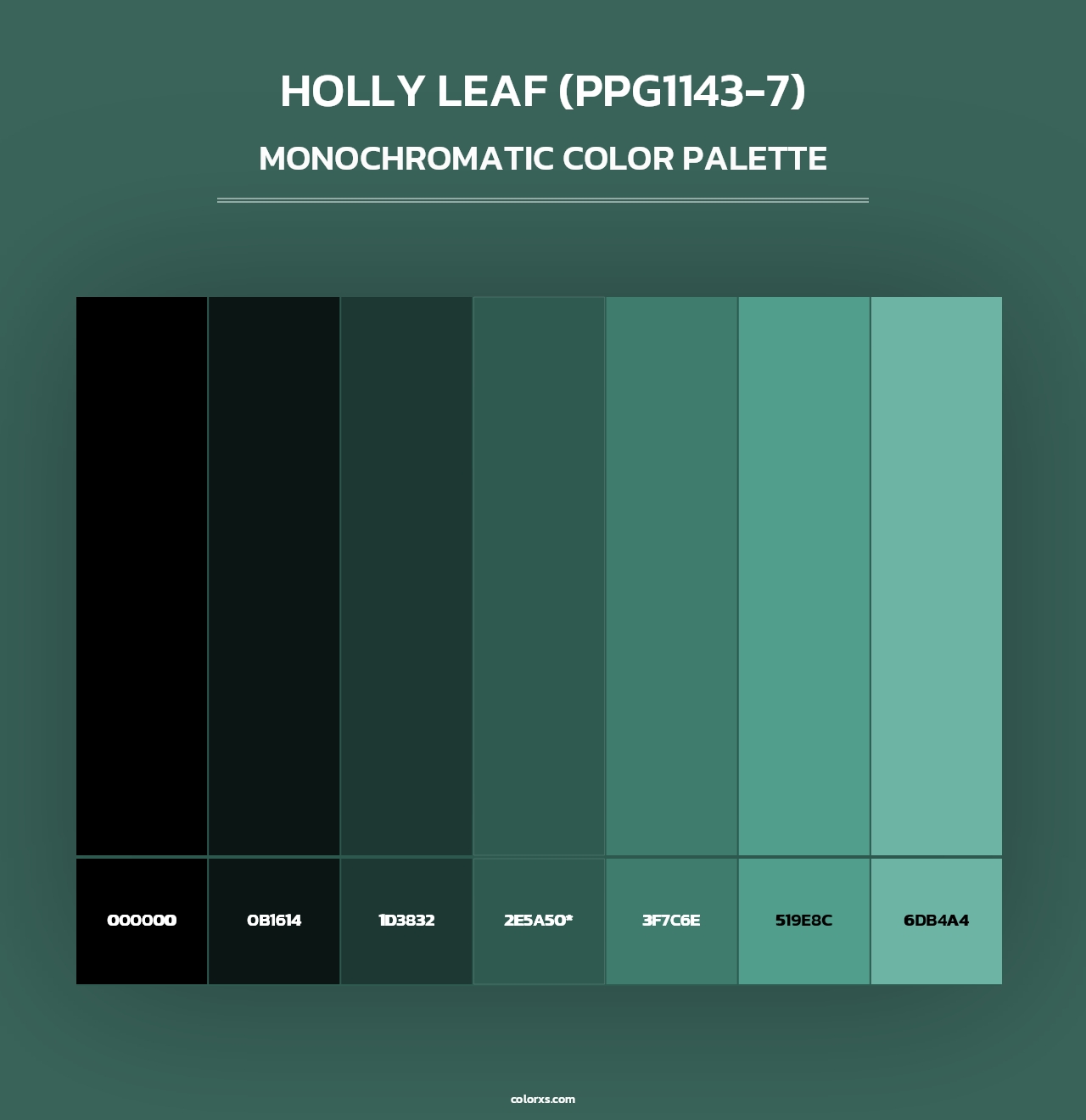 Holly Leaf (PPG1143-7) - Monochromatic Color Palette