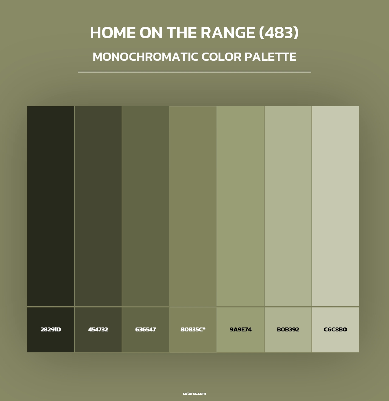 Home on the Range (483) - Monochromatic Color Palette