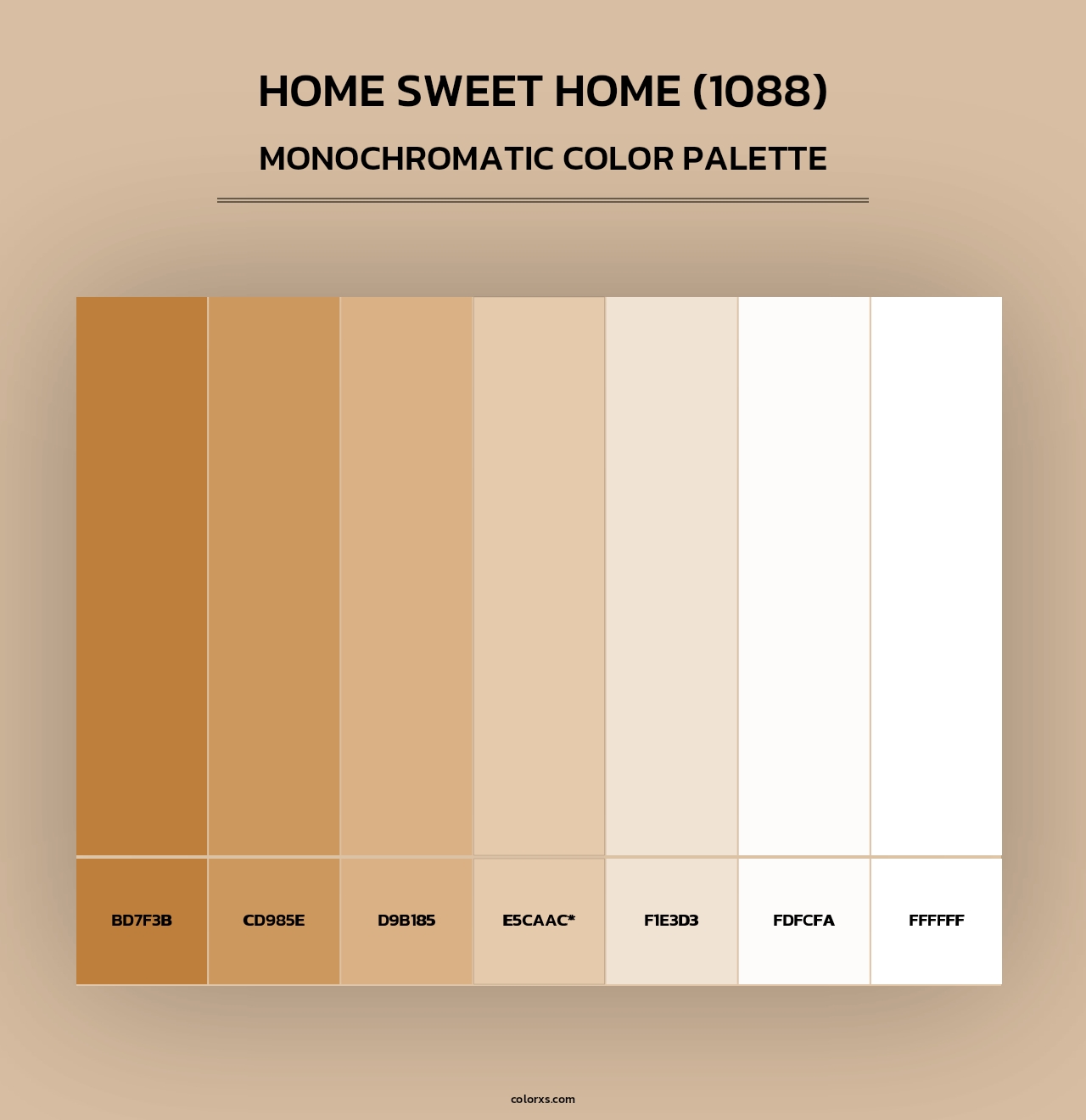 Home Sweet Home (1088) - Monochromatic Color Palette
