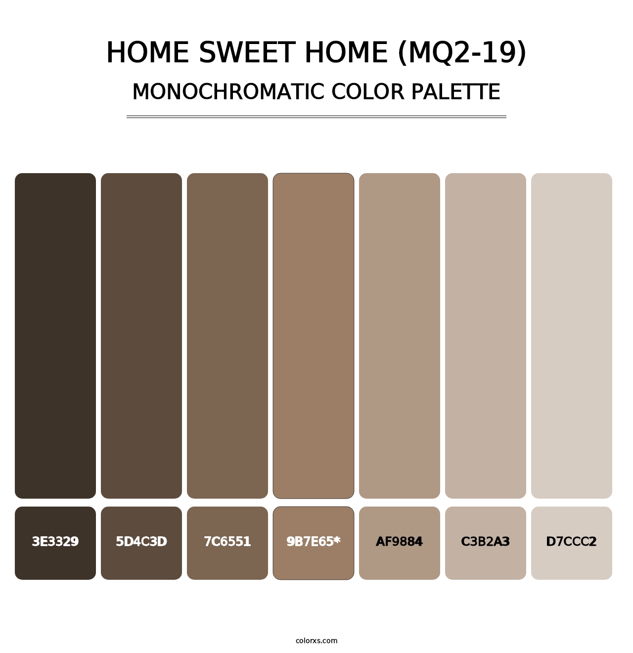 Home Sweet Home (MQ2-19) - Monochromatic Color Palette