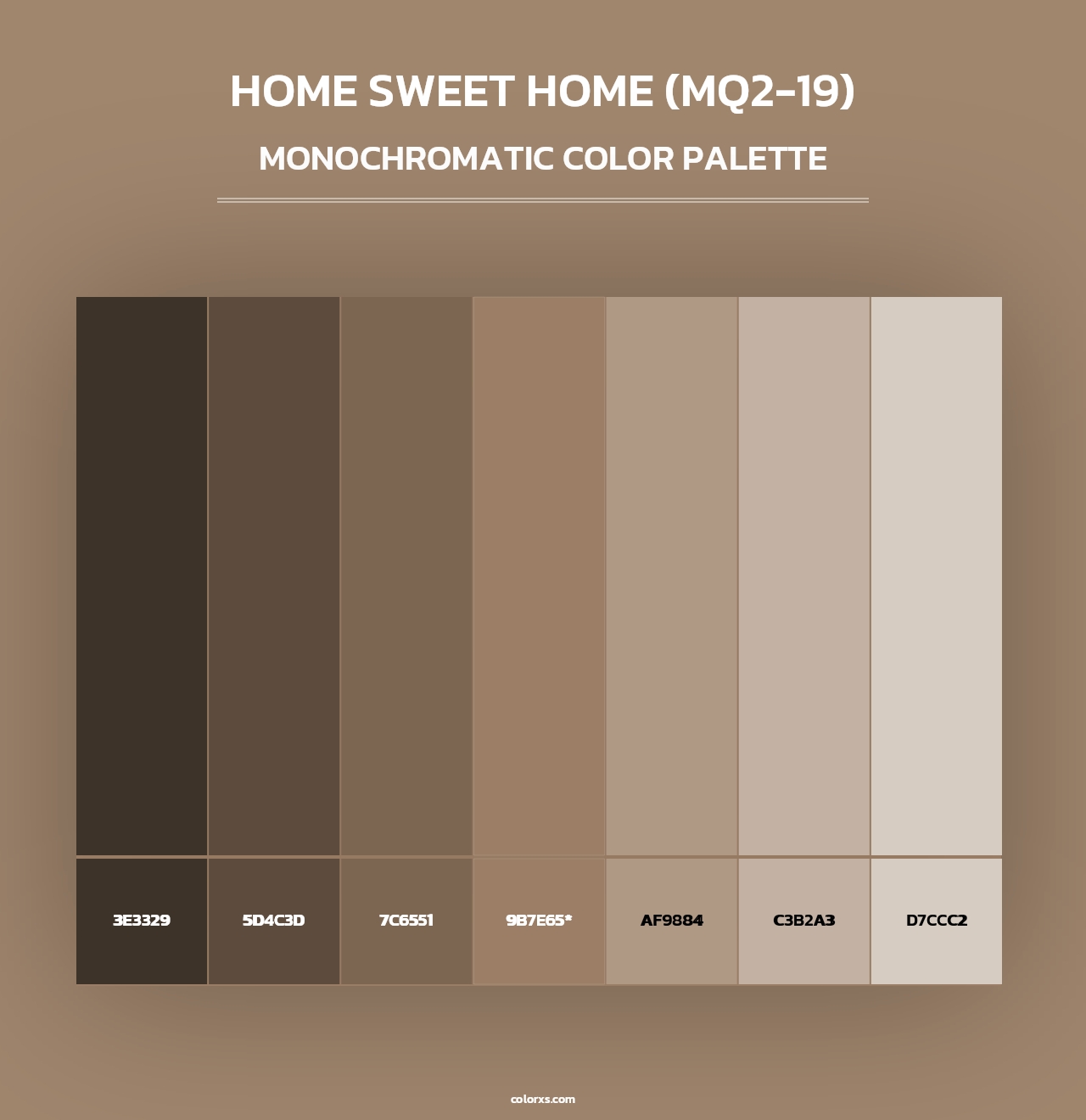 Home Sweet Home (MQ2-19) - Monochromatic Color Palette