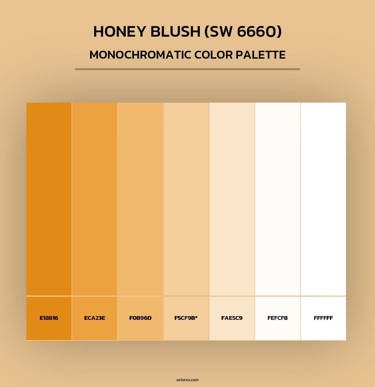 Honey Blush (SW 6660) - Monochromatic Color Palette