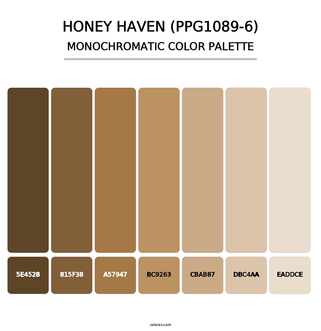 Honey Haven (PPG1089-6) - Monochromatic Color Palette