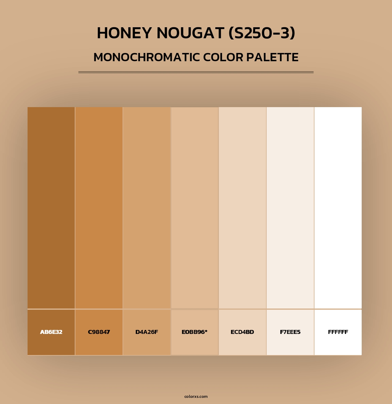 Honey Nougat (S250-3) - Monochromatic Color Palette