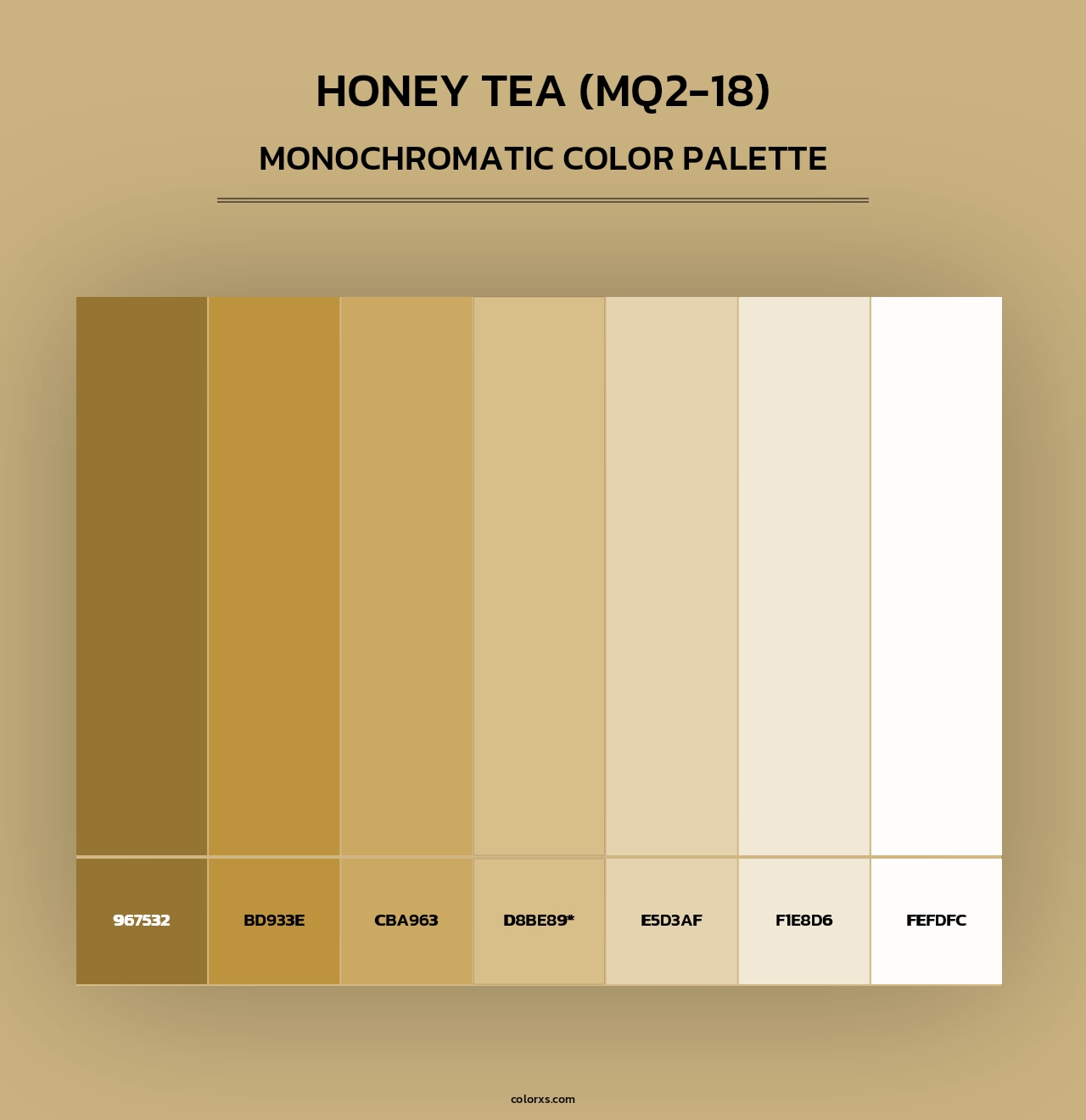 Honey Tea (MQ2-18) - Monochromatic Color Palette