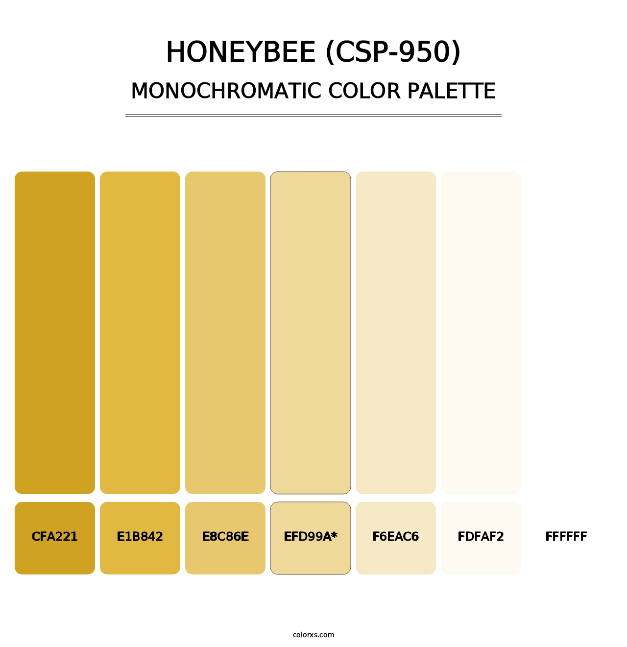 Honeybee (CSP-950) - Monochromatic Color Palette