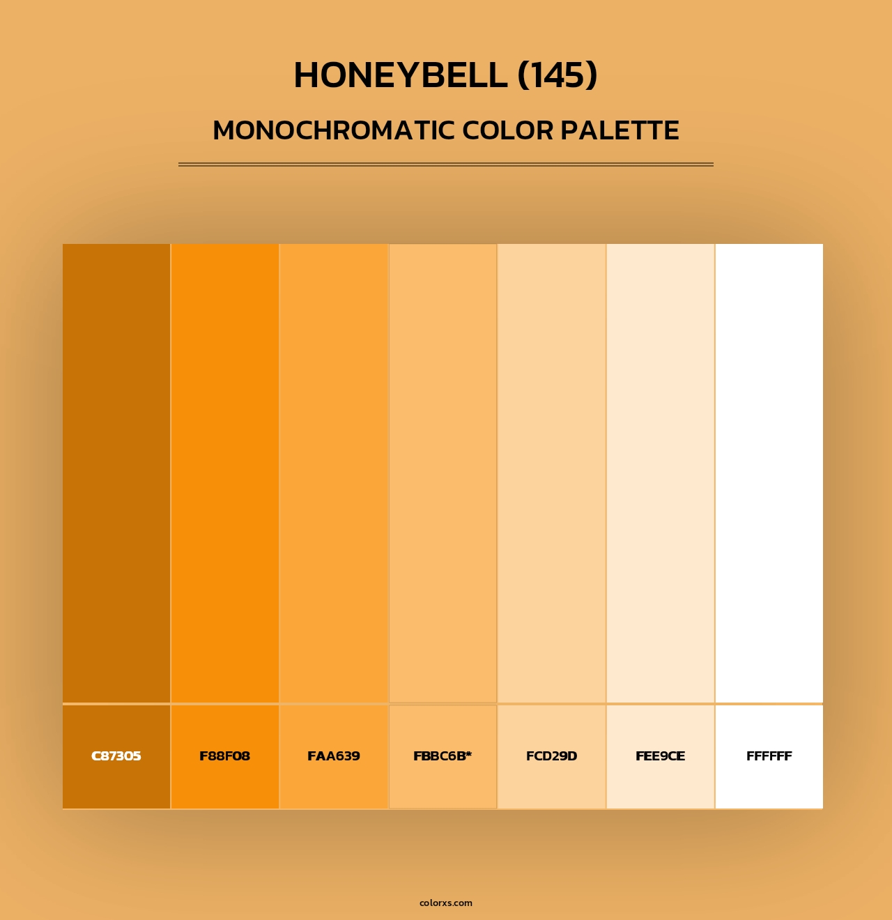Honeybell (145) - Monochromatic Color Palette