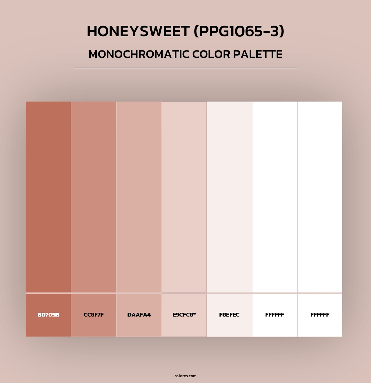 Honeysweet (PPG1065-3) - Monochromatic Color Palette