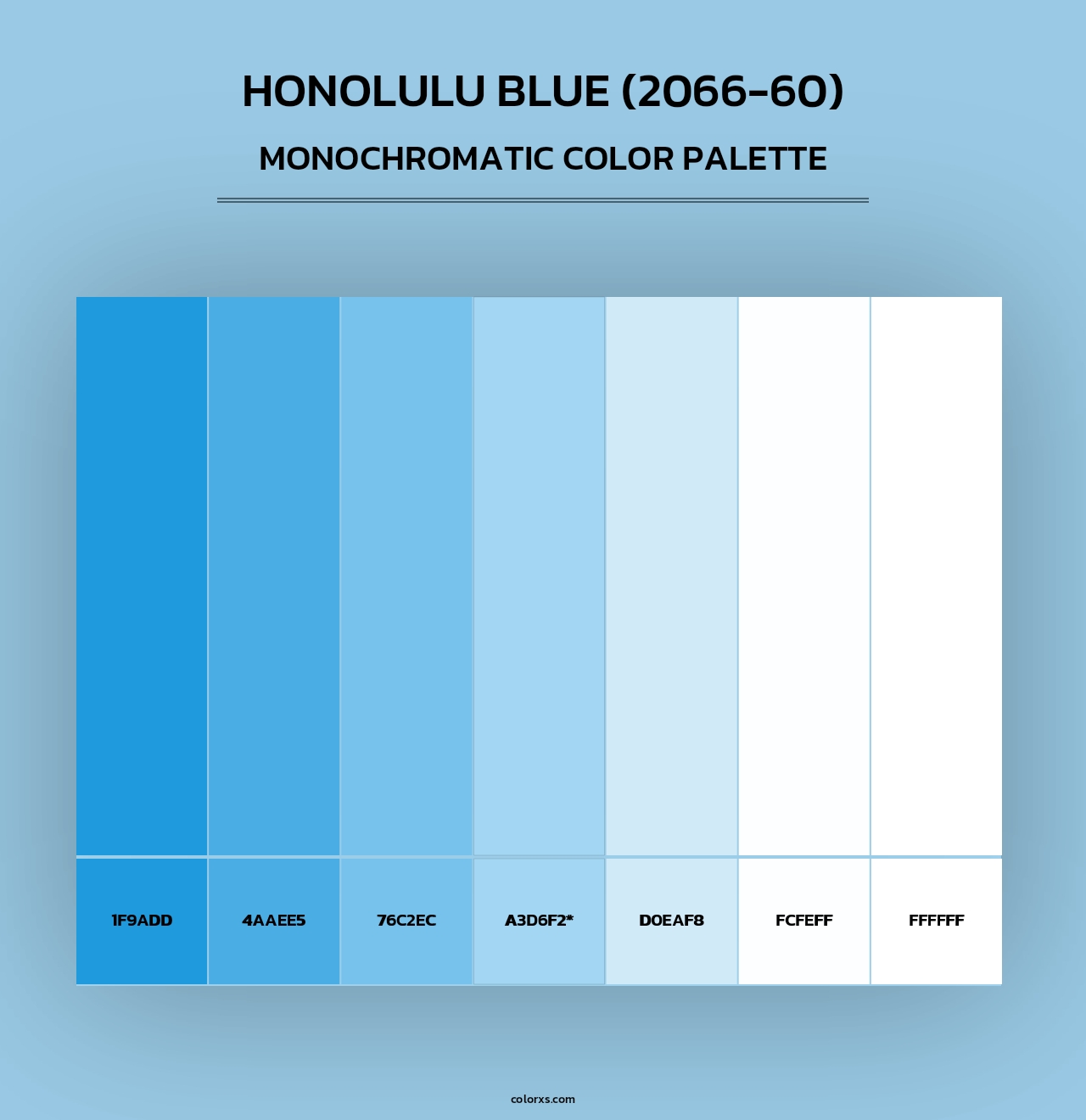 Honolulu Blue (2066-60) - Monochromatic Color Palette