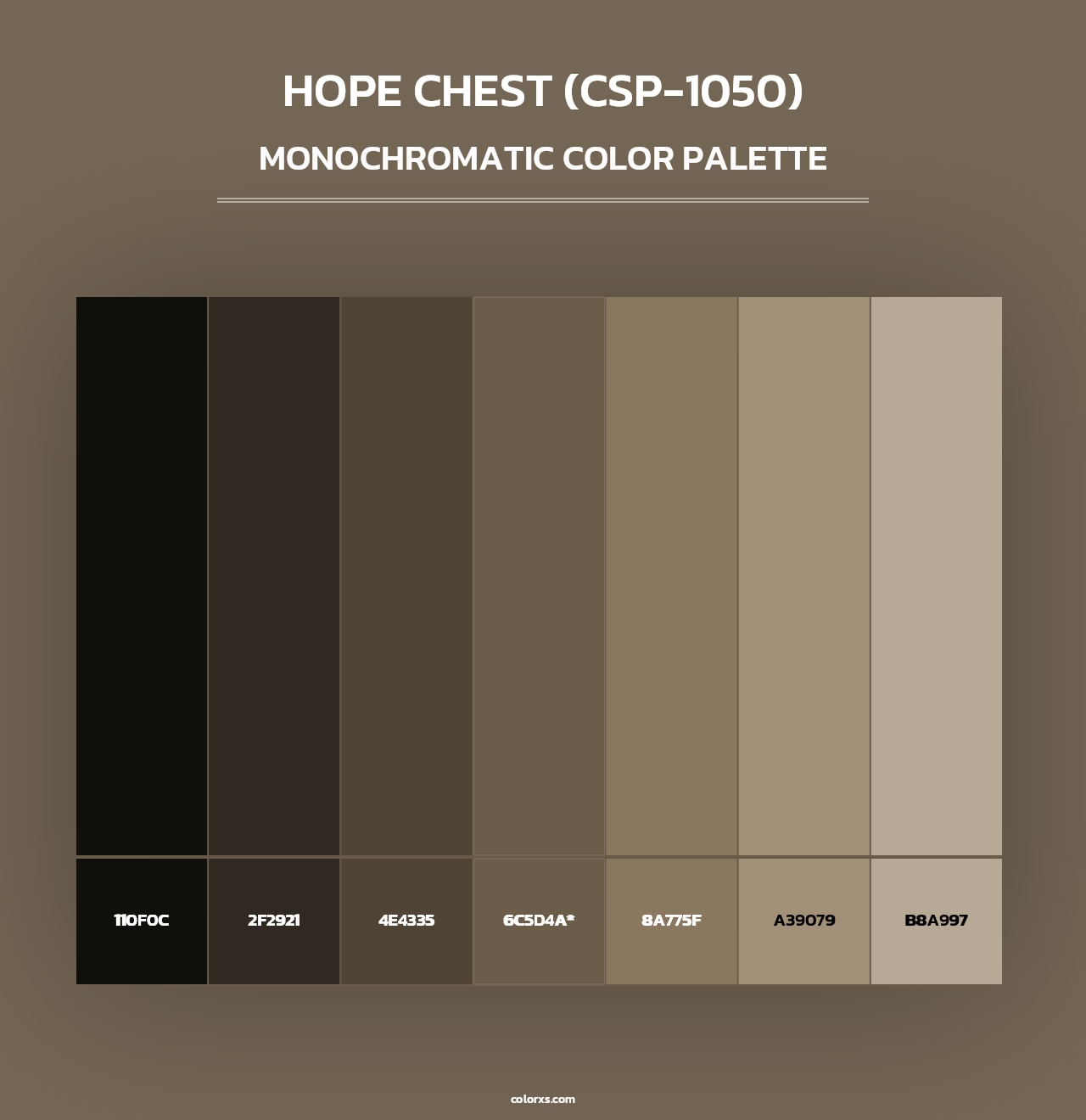 Hope Chest (CSP-1050) - Monochromatic Color Palette