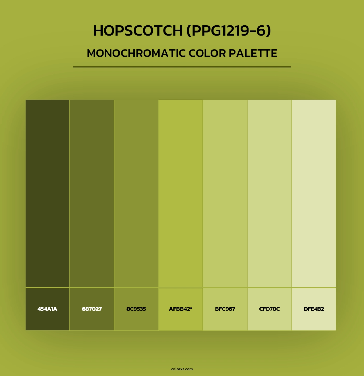 Hopscotch (PPG1219-6) - Monochromatic Color Palette
