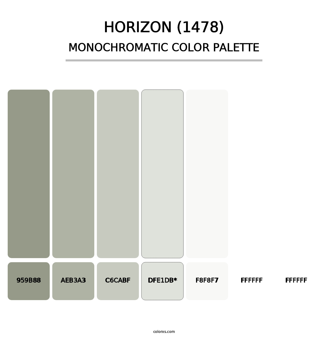 Horizon (1478) - Monochromatic Color Palette