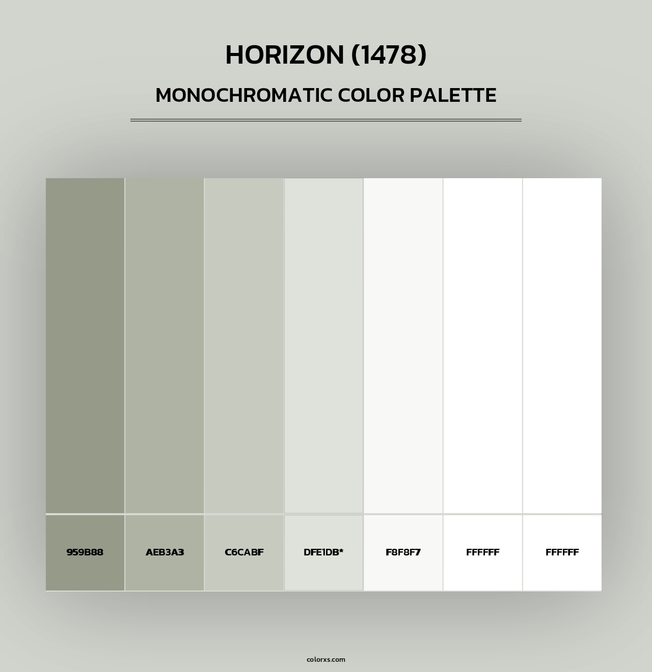 Horizon (1478) - Monochromatic Color Palette