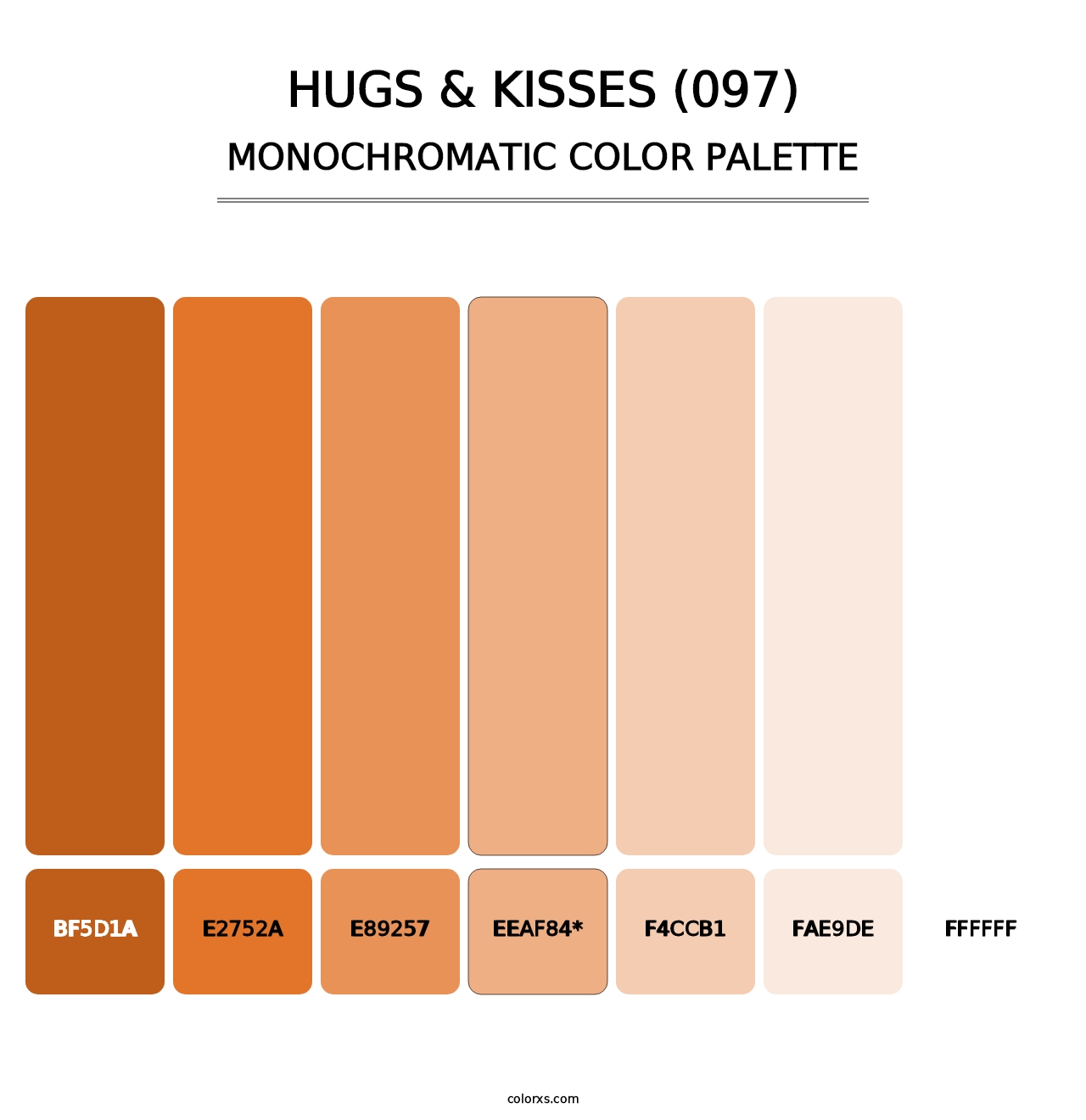 Hugs & Kisses (097) - Monochromatic Color Palette