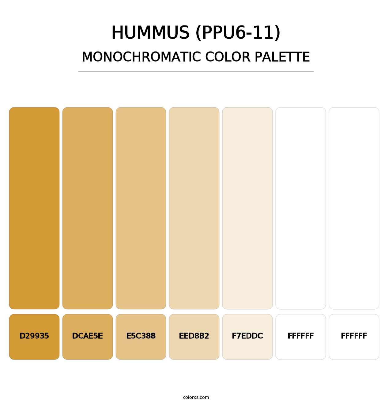 Hummus (PPU6-11) - Monochromatic Color Palette