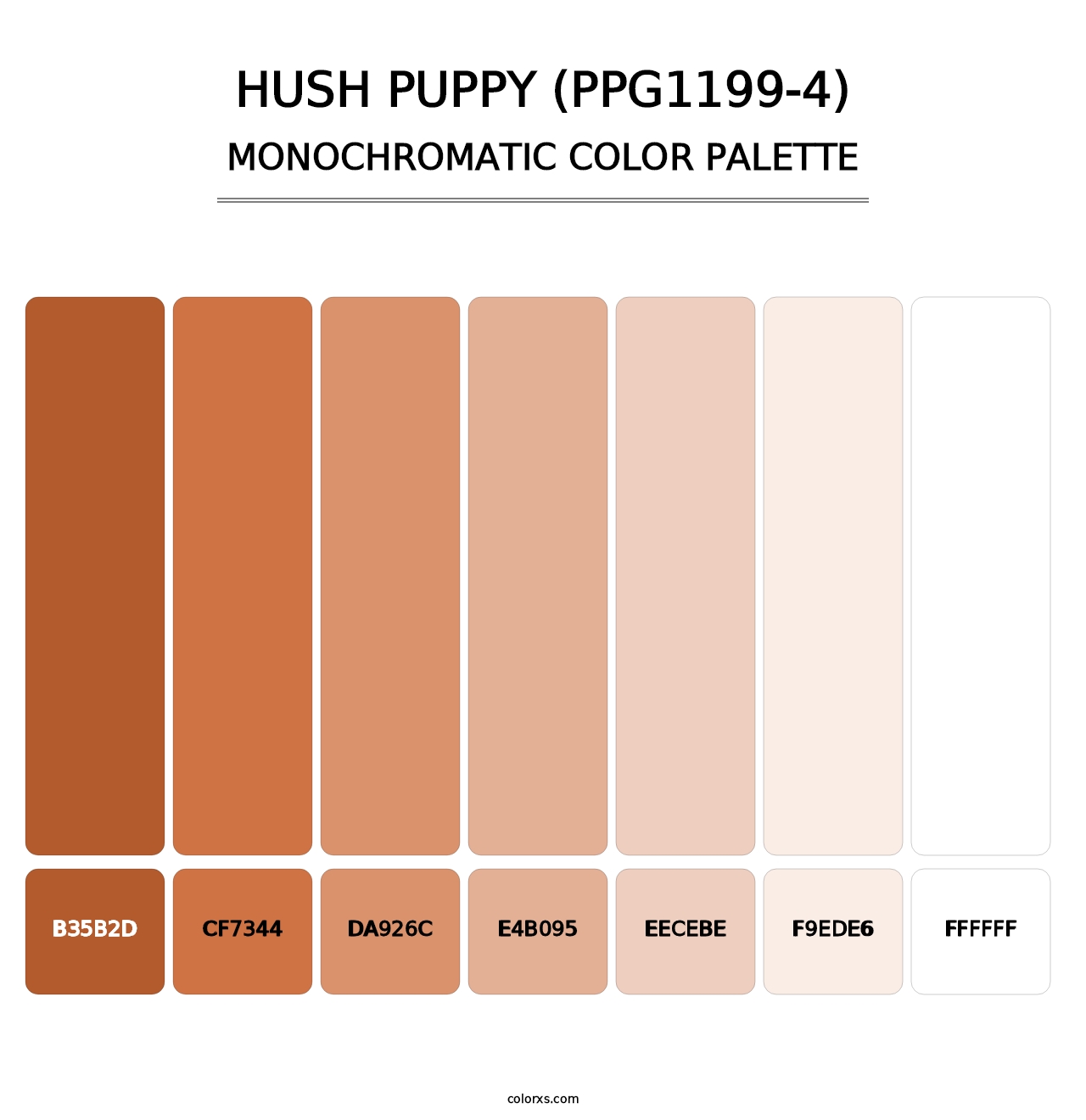 Hush Puppy (PPG1199-4) - Monochromatic Color Palette
