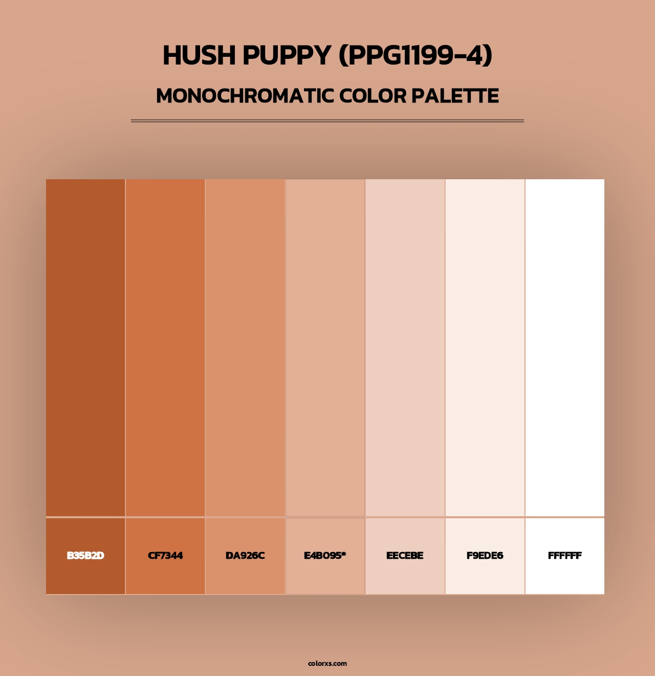 Hush Puppy (PPG1199-4) - Monochromatic Color Palette