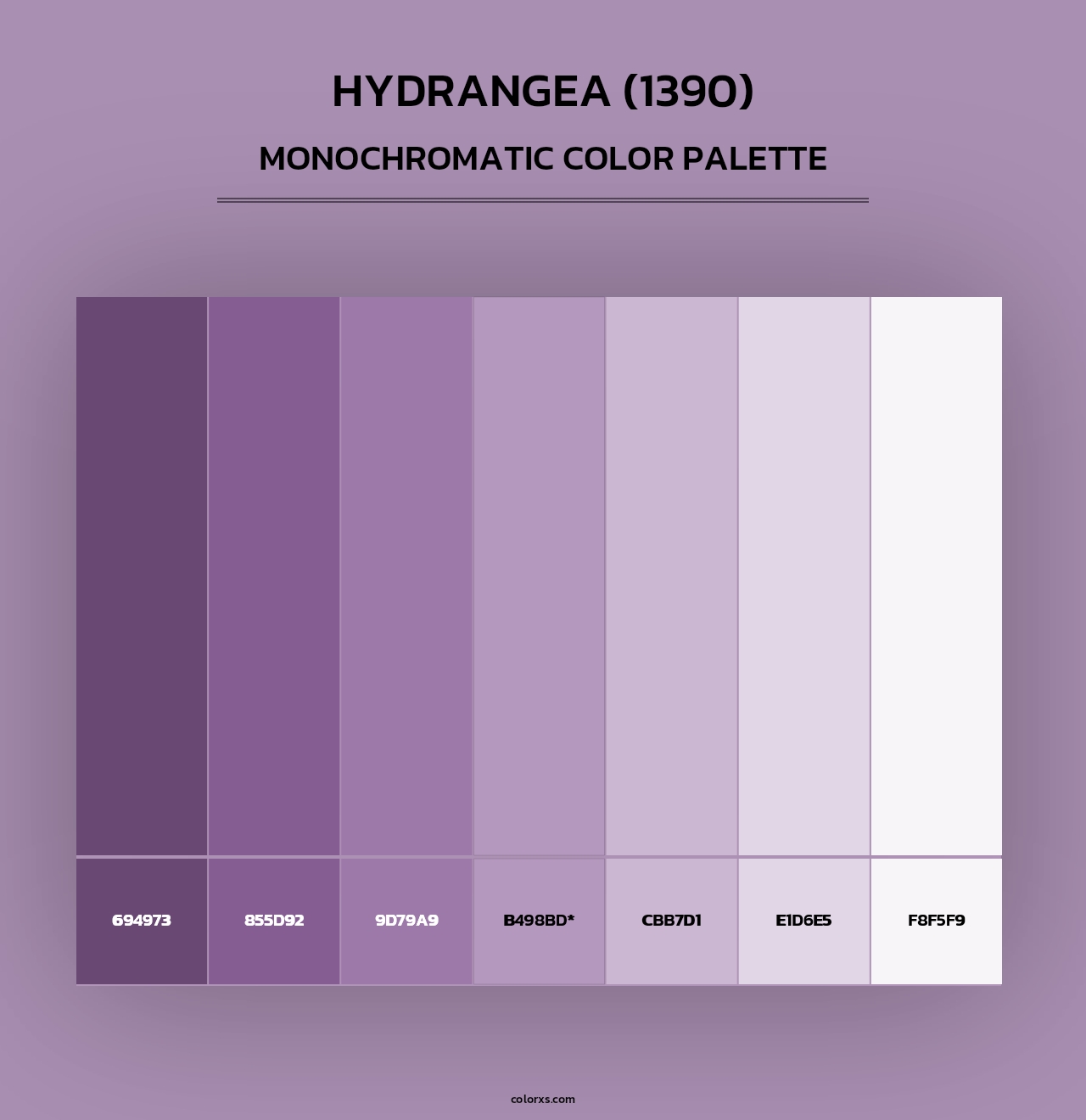 Hydrangea (1390) - Monochromatic Color Palette