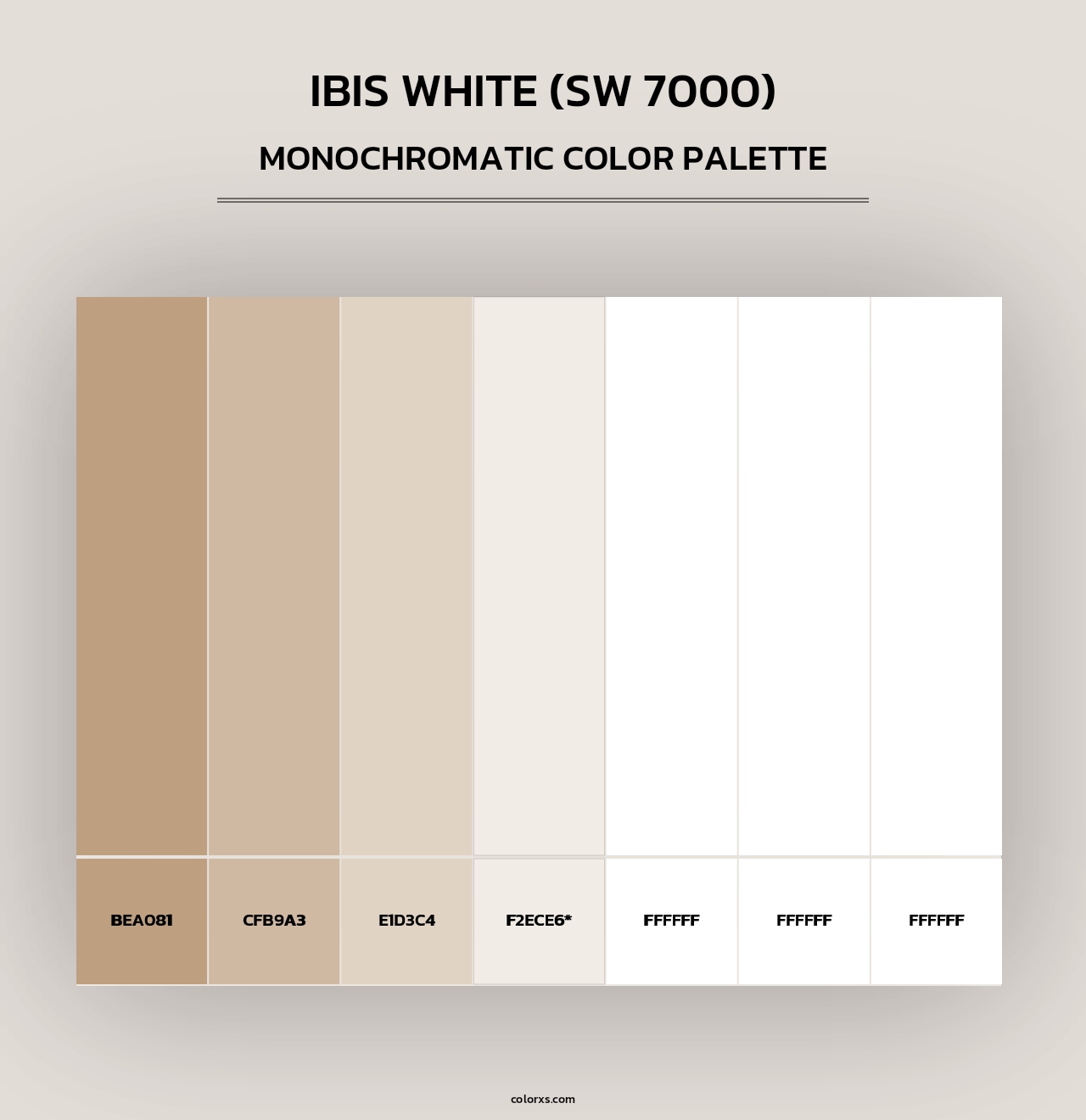 Ibis White (SW 7000) - Monochromatic Color Palette