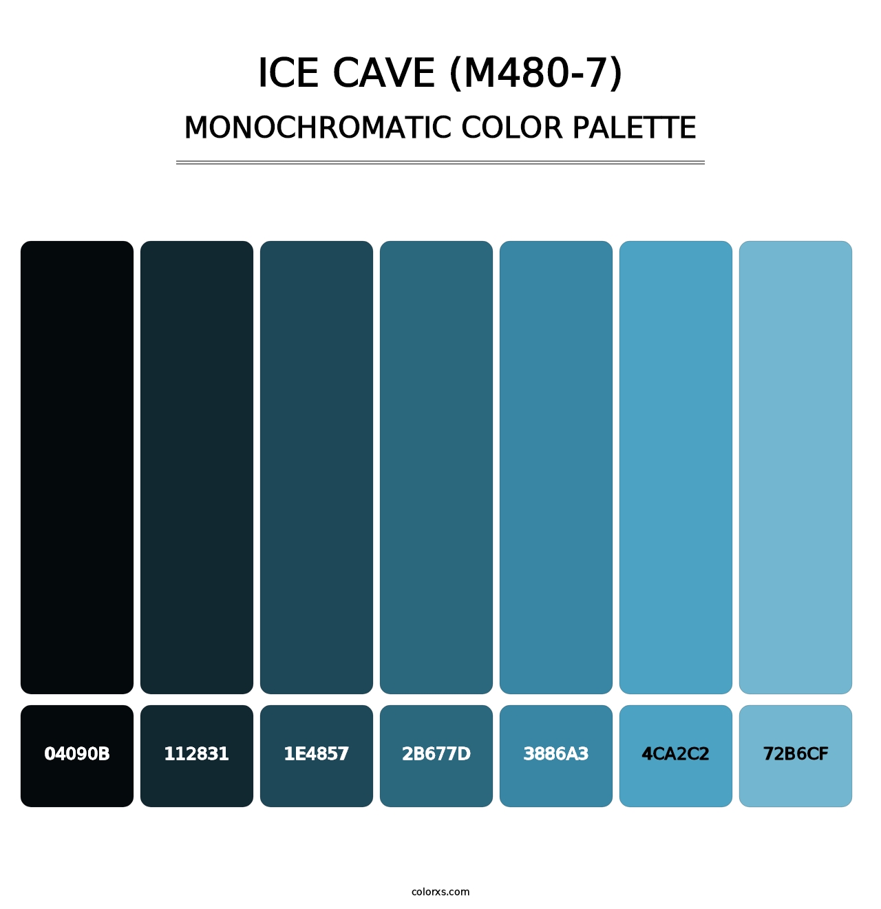 Ice Cave (M480-7) - Monochromatic Color Palette