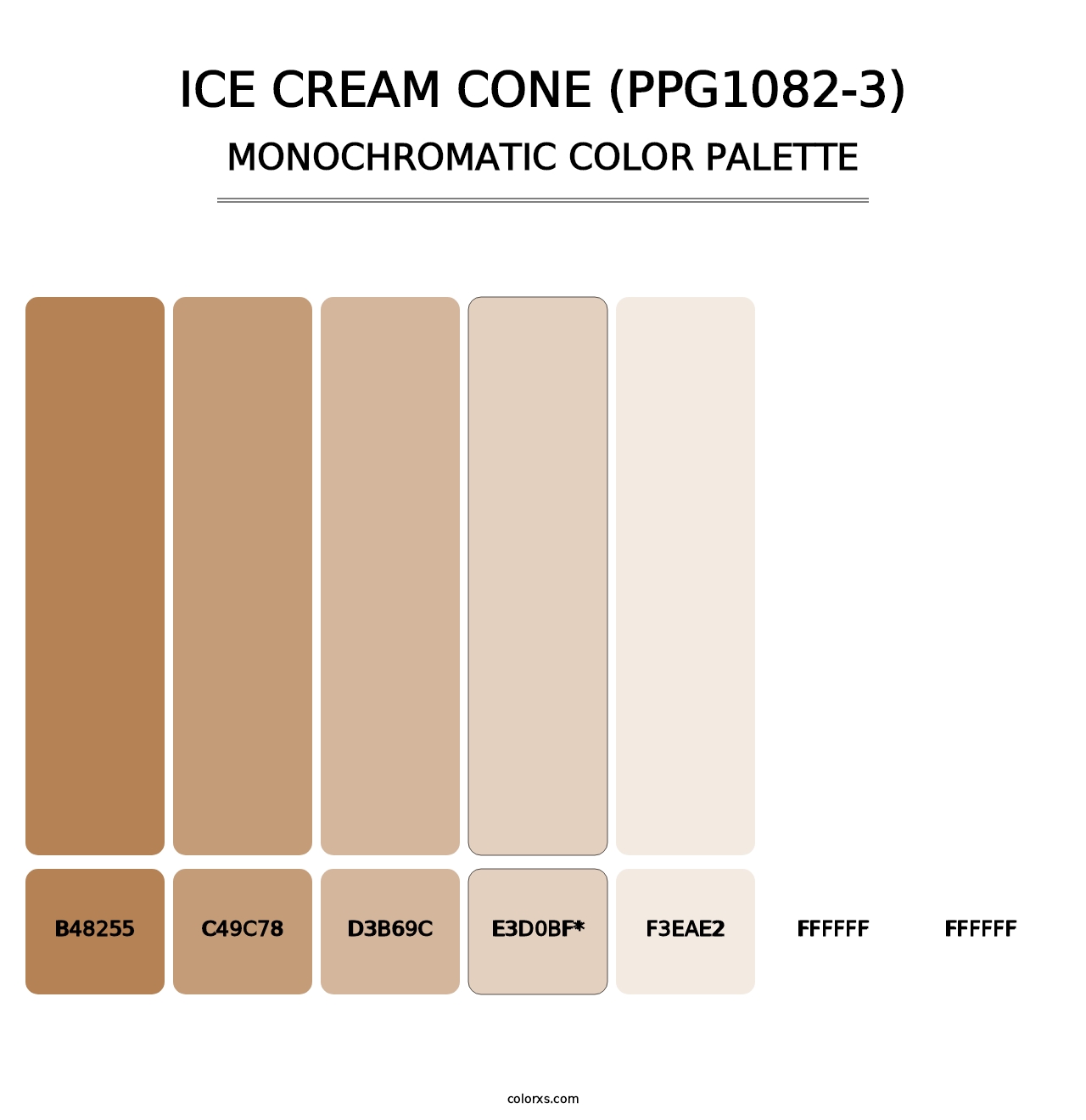 Ice Cream Cone (PPG1082-3) - Monochromatic Color Palette