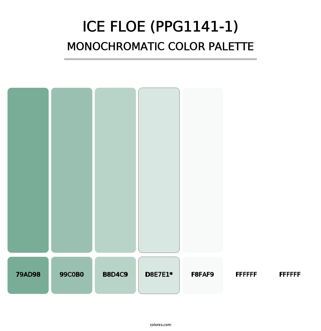 Ice Floe (PPG1141-1) - Monochromatic Color Palette