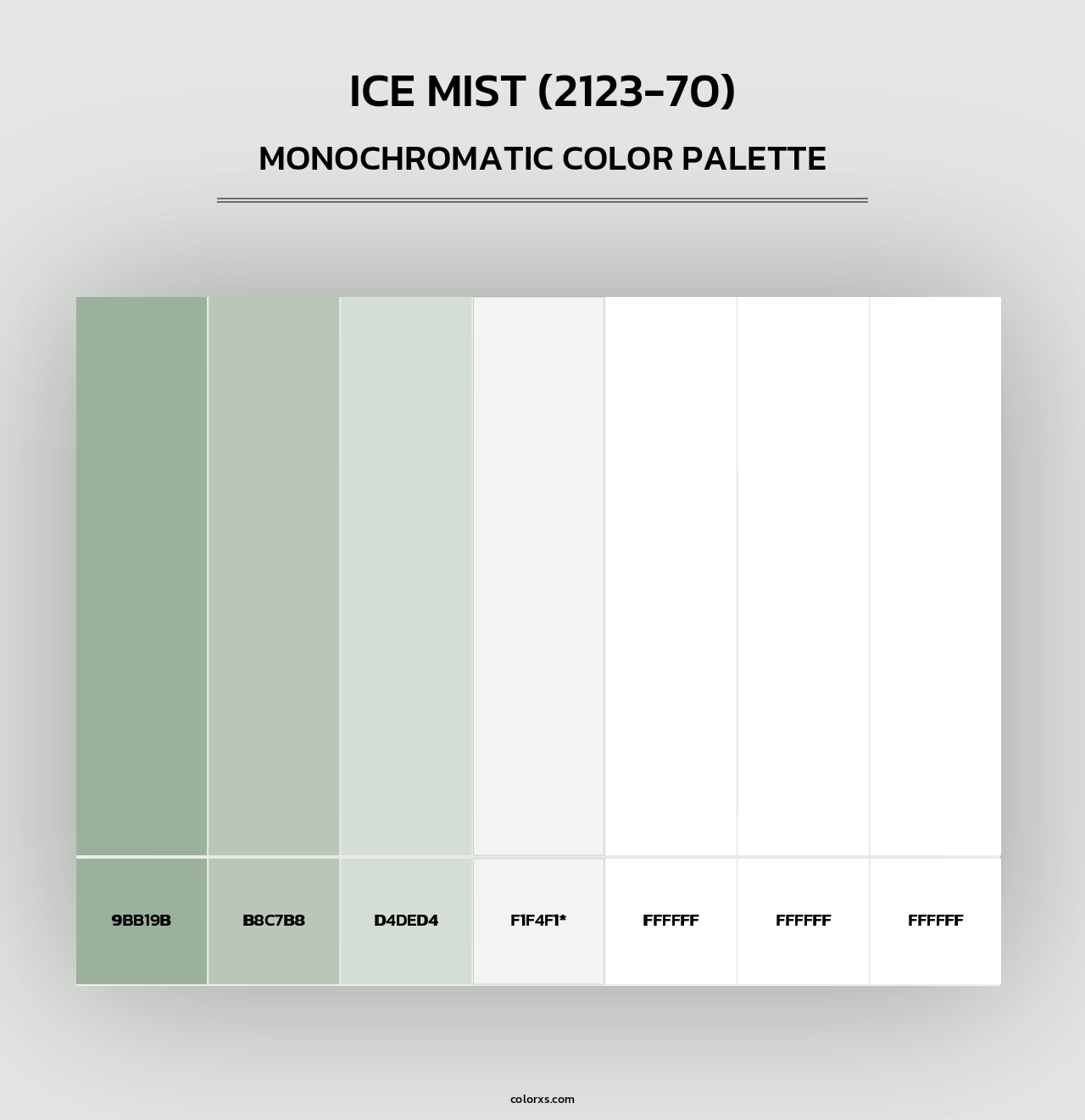 Ice Mist (2123-70) - Monochromatic Color Palette