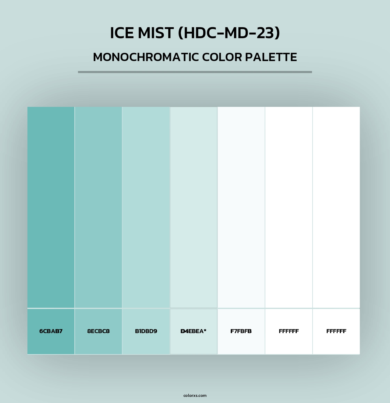 Ice Mist (HDC-MD-23) - Monochromatic Color Palette