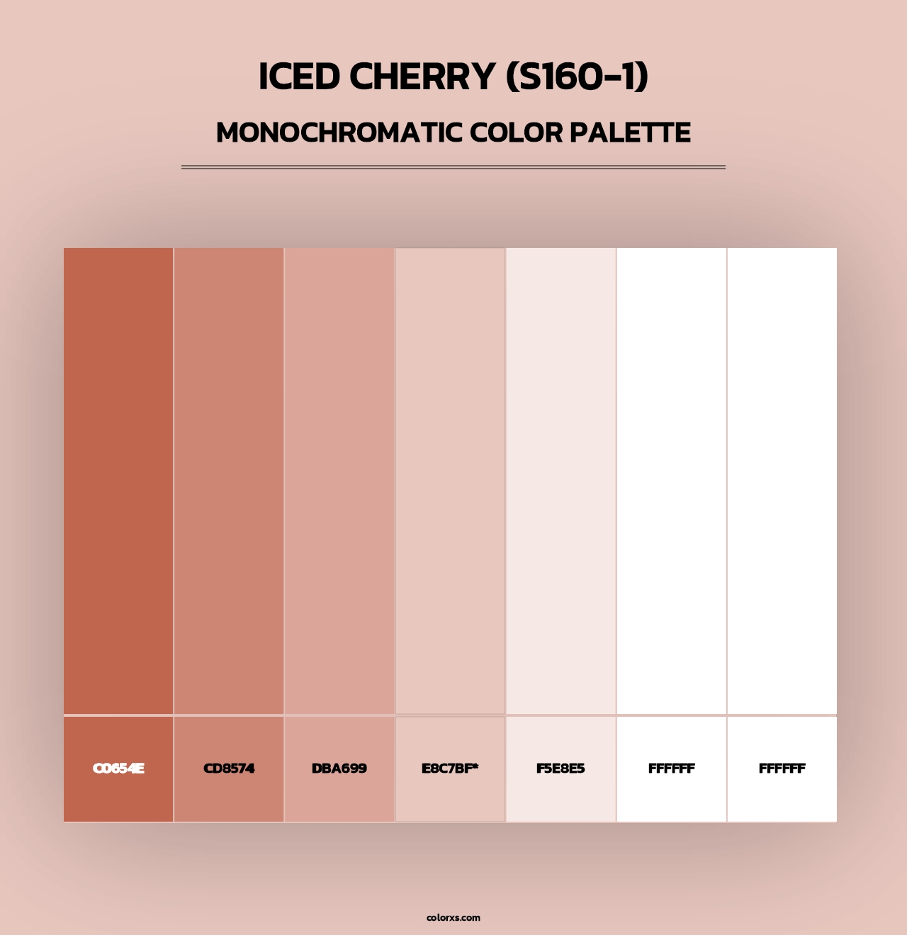 Iced Cherry (S160-1) - Monochromatic Color Palette