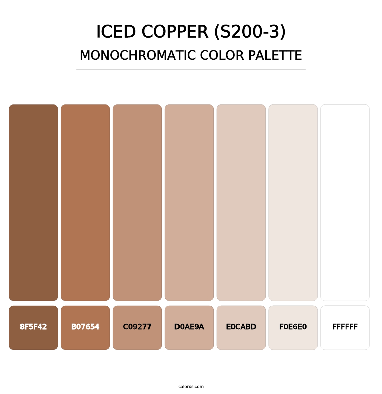 Iced Copper (S200-3) - Monochromatic Color Palette