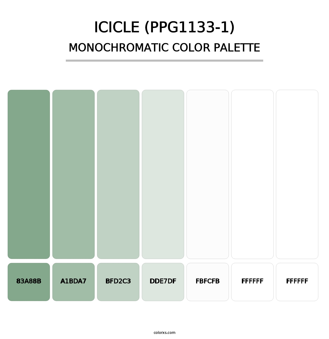Icicle (PPG1133-1) - Monochromatic Color Palette