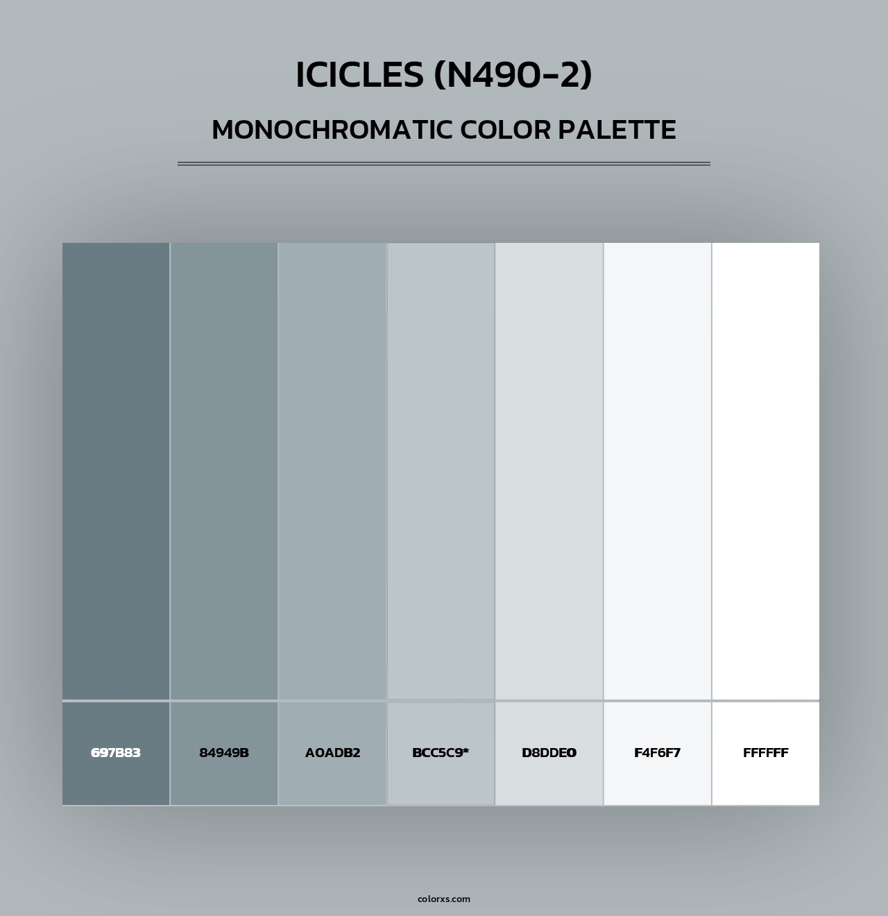 Icicles (N490-2) - Monochromatic Color Palette