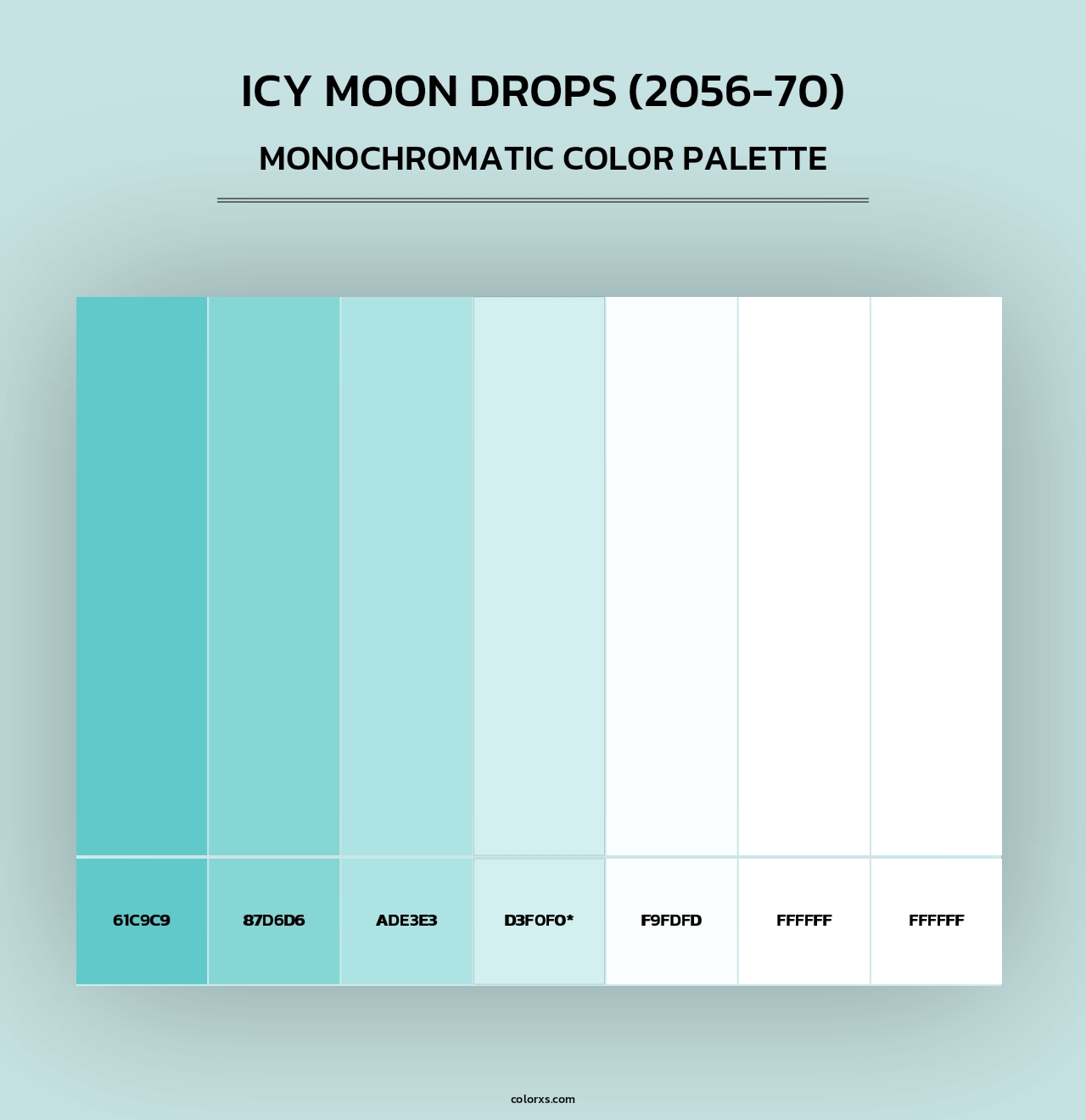 Icy Moon Drops (2056-70) - Monochromatic Color Palette