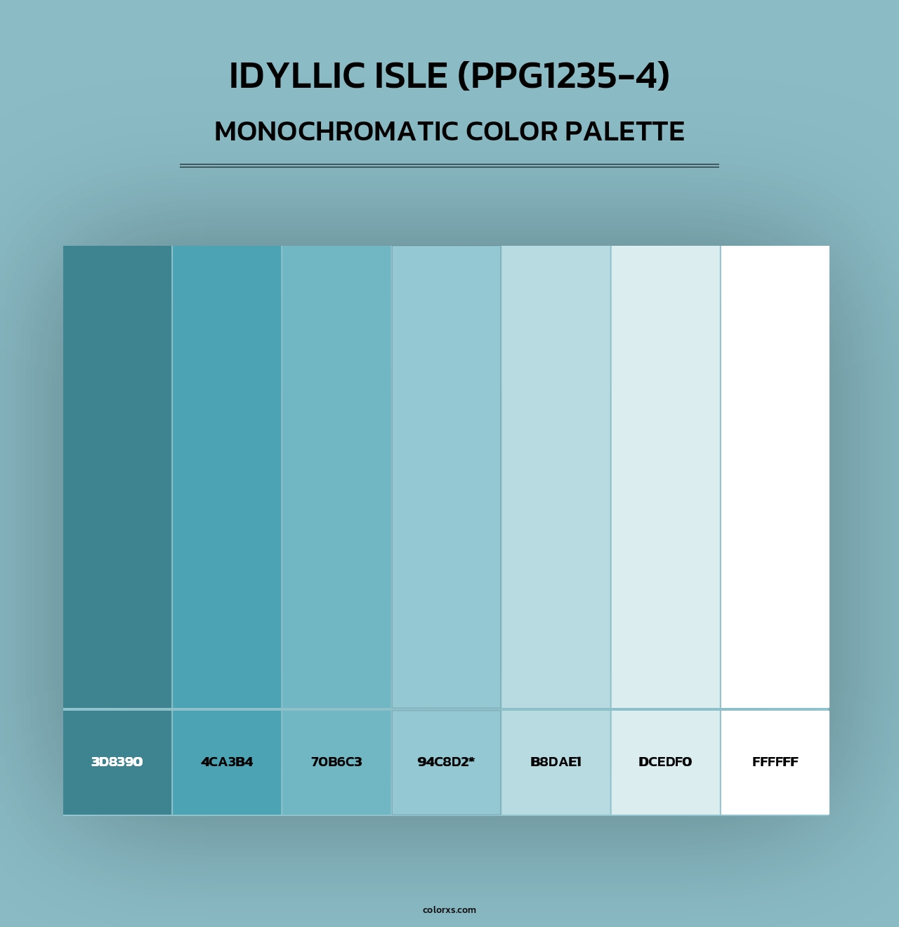 Idyllic Isle (PPG1235-4) - Monochromatic Color Palette
