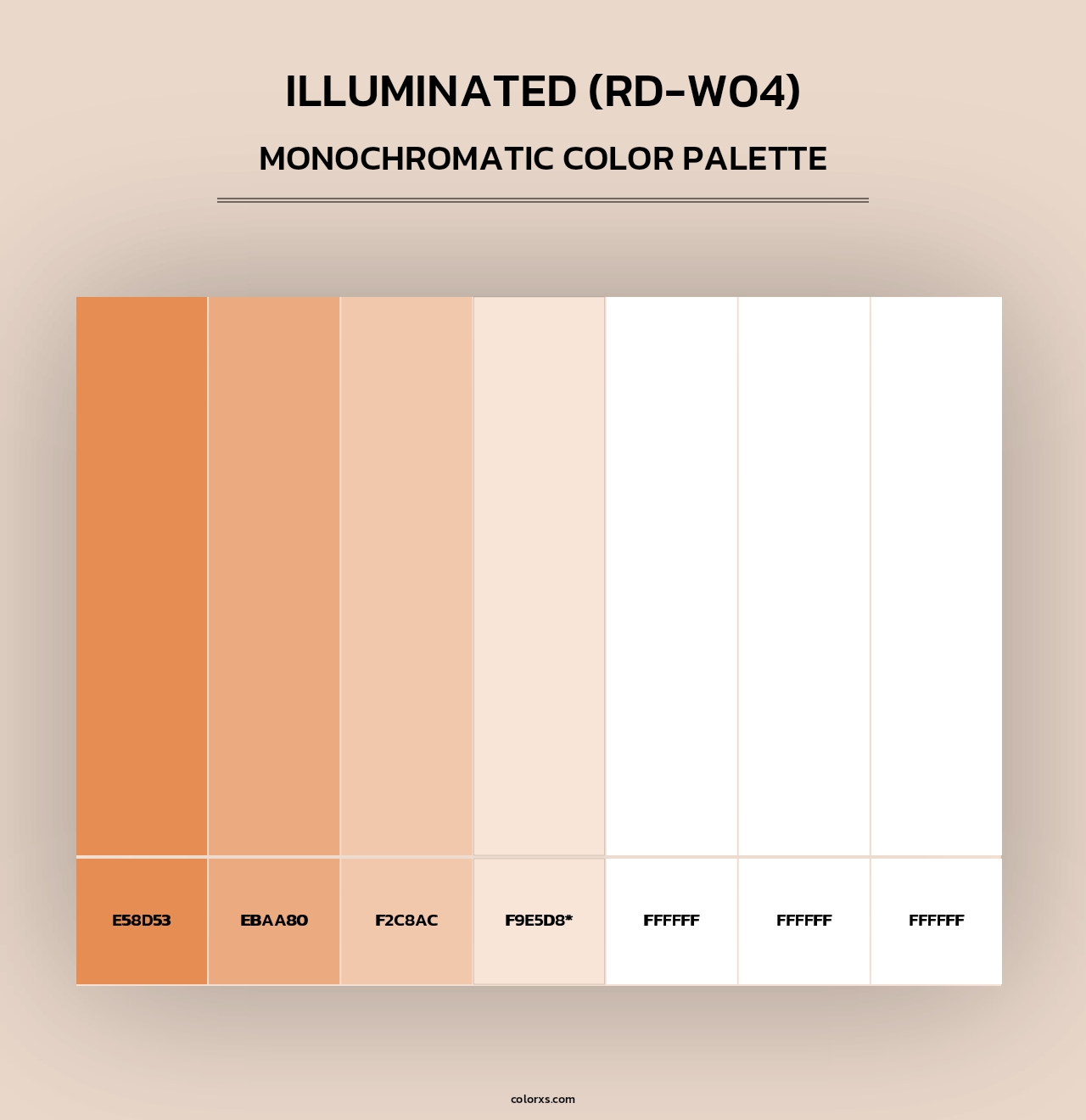 Illuminated (RD-W04) - Monochromatic Color Palette