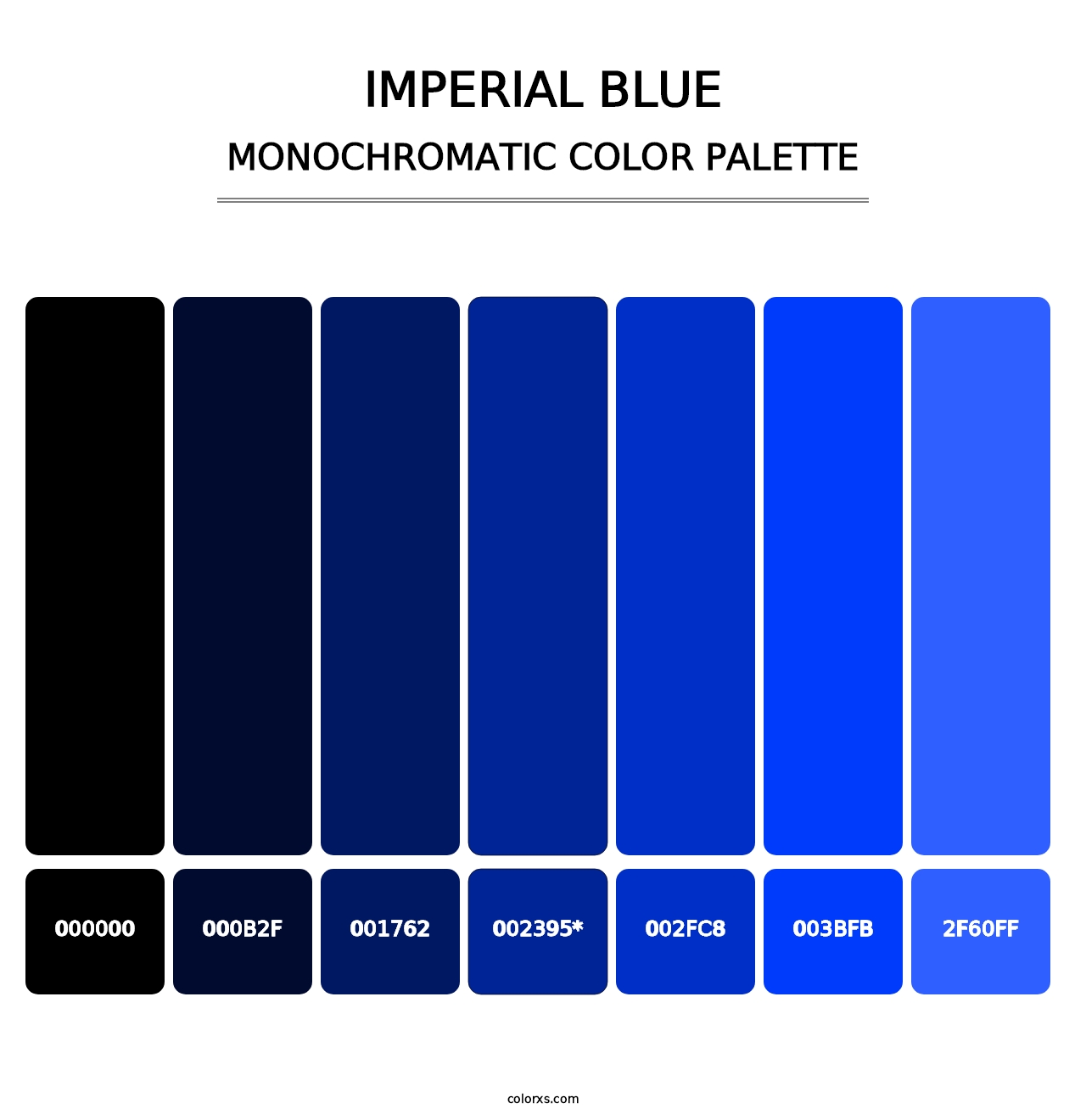 Imperial Blue - Monochromatic Color Palette