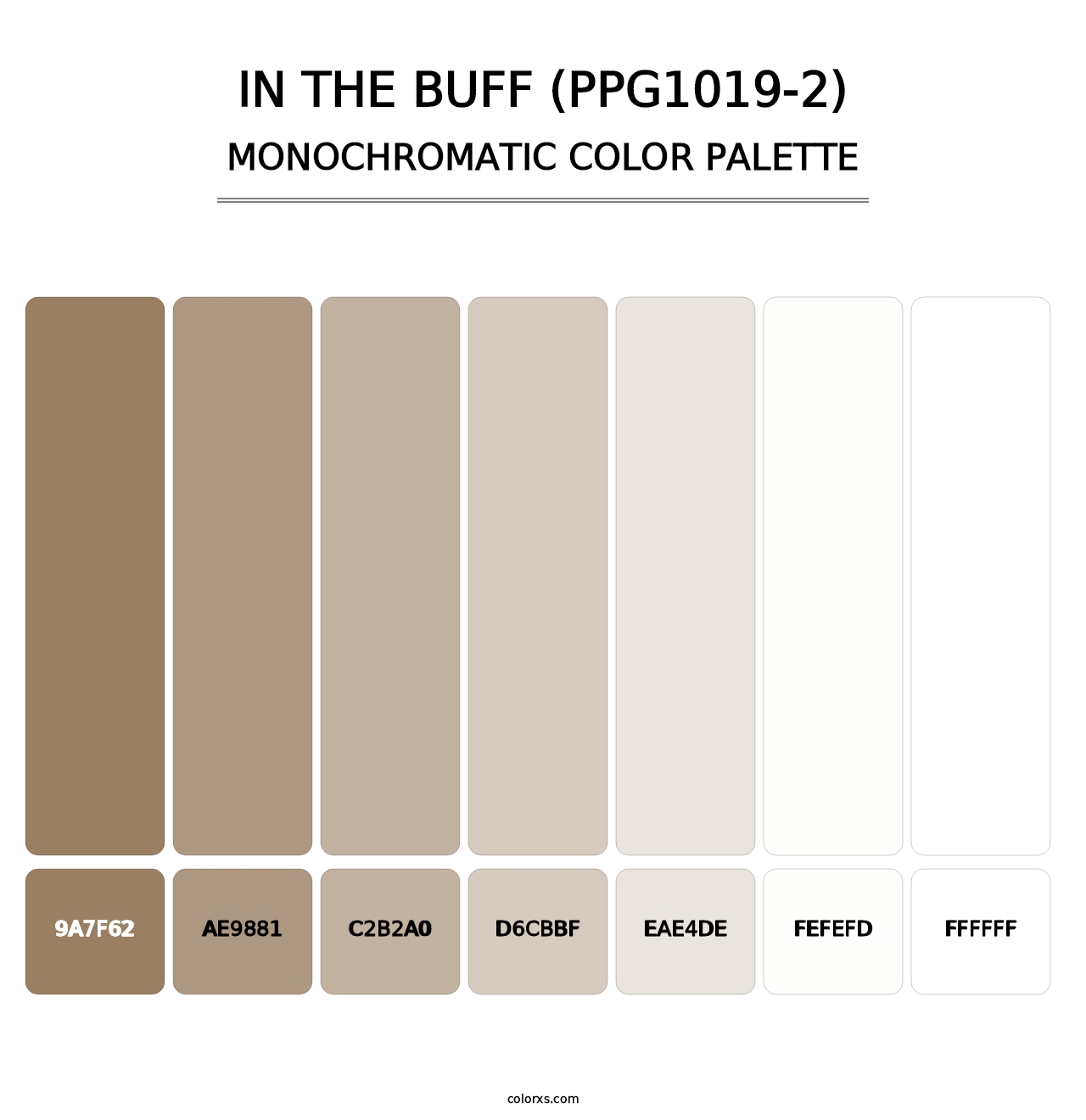 In The Buff (PPG1019-2) - Monochromatic Color Palette