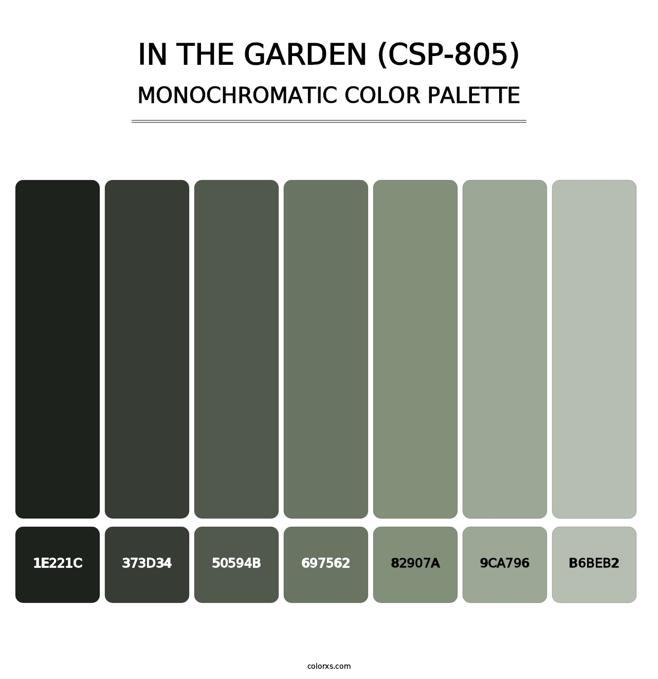 In the Garden (CSP-805) - Monochromatic Color Palette