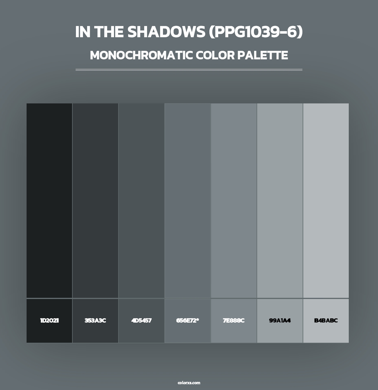 In The Shadows (PPG1039-6) - Monochromatic Color Palette