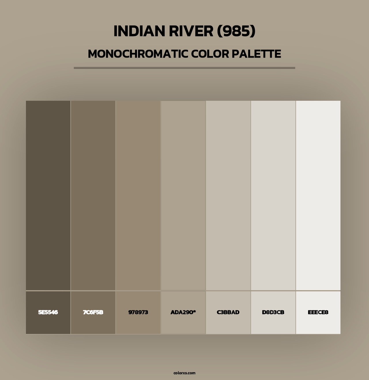 Indian River (985) - Monochromatic Color Palette